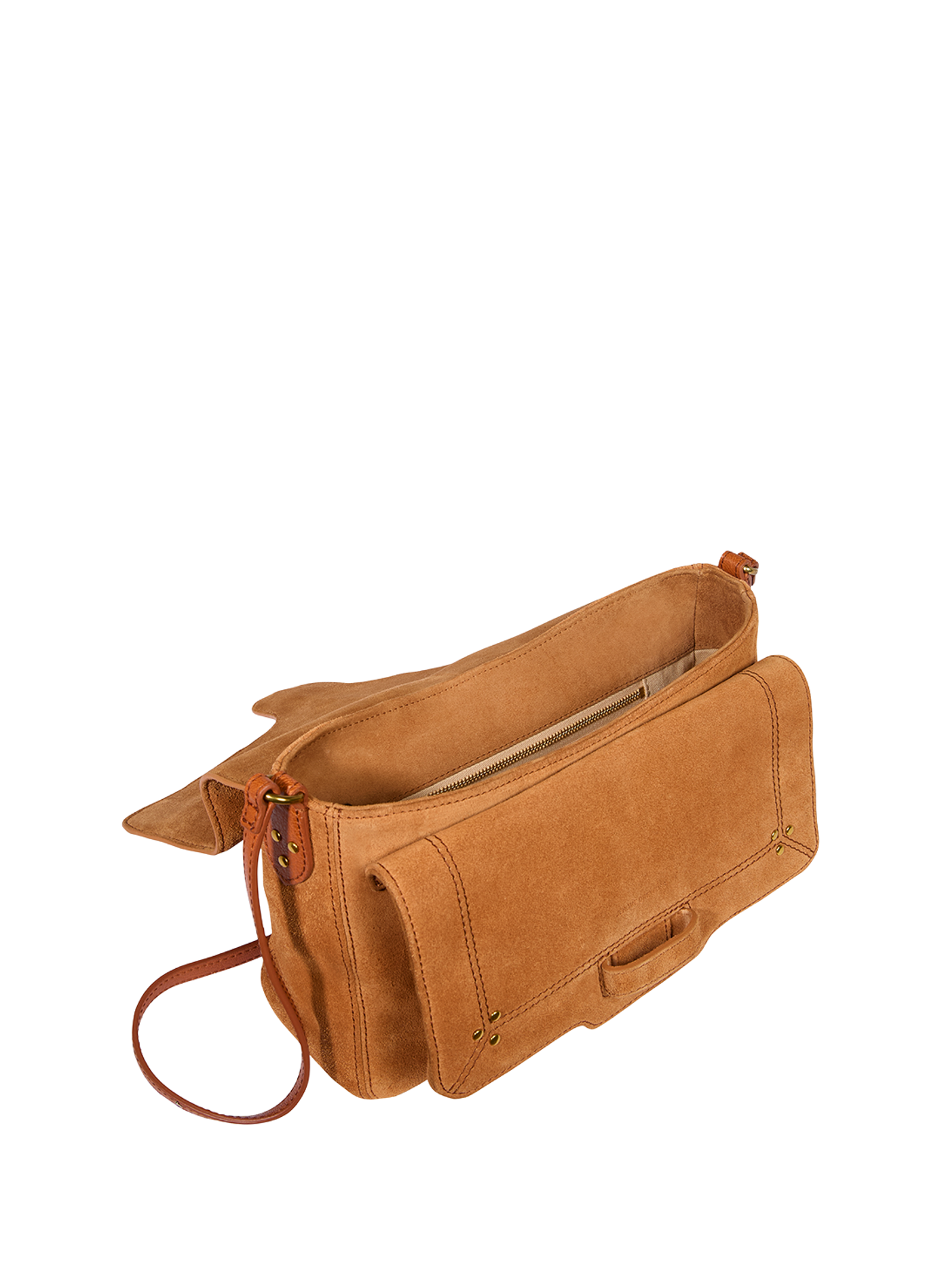 Sac épaule en cuir suédé JÉRÔME DREYFUSS Marron