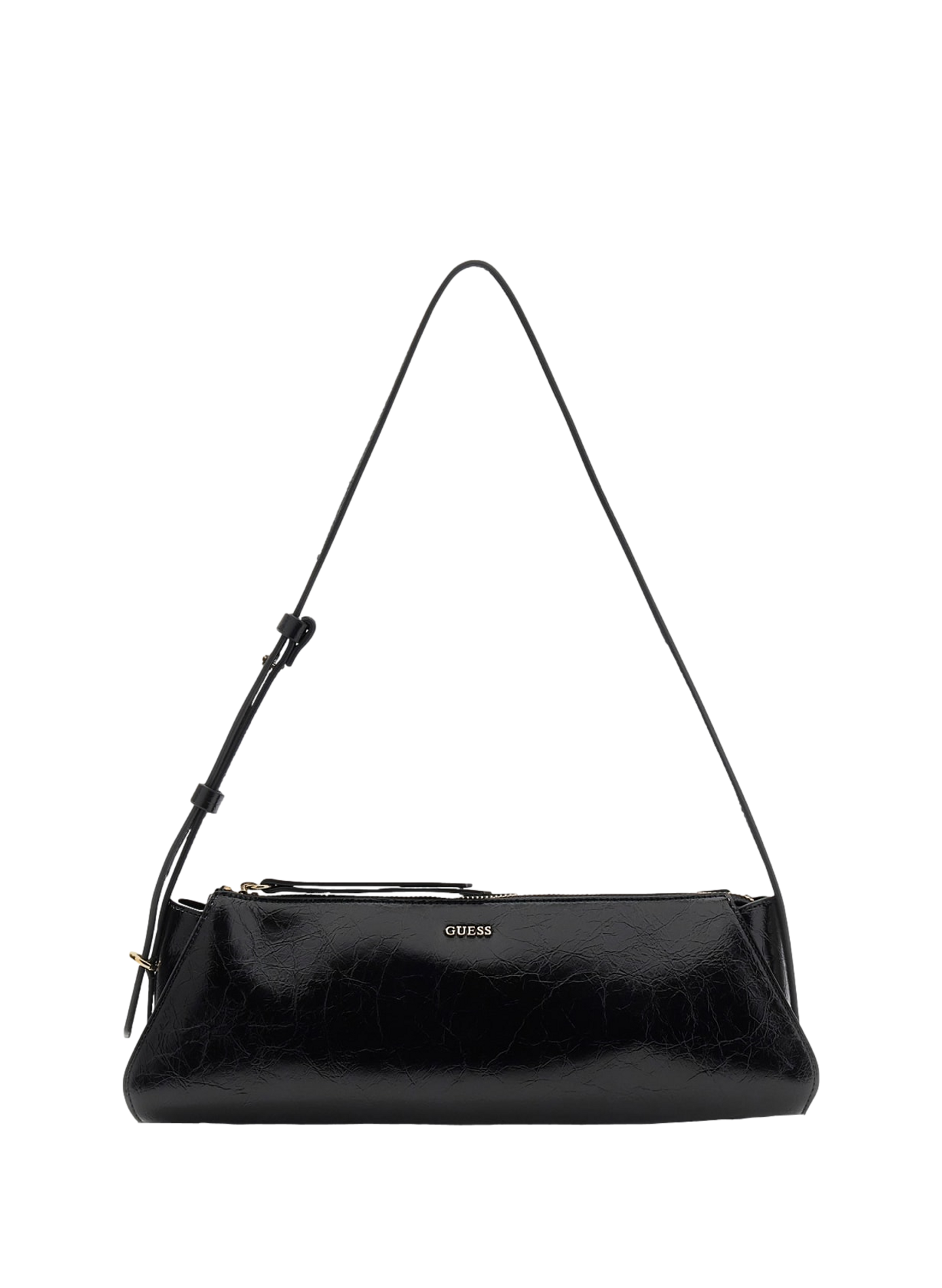 Crackled Patent Leather Bag Xena GUESS Black