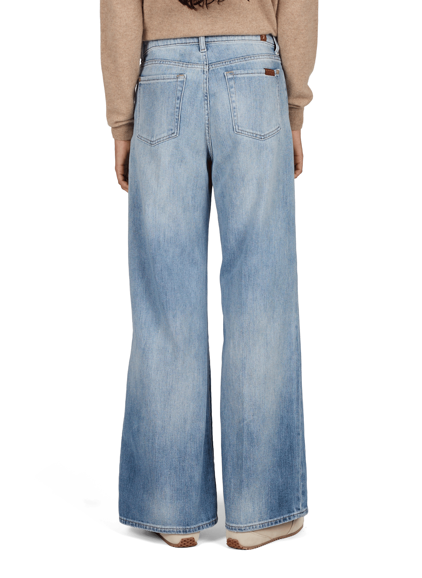 Wijde flared jeans Lotta van gemengd katoen 7 FOR ALL MANKIND Blauw