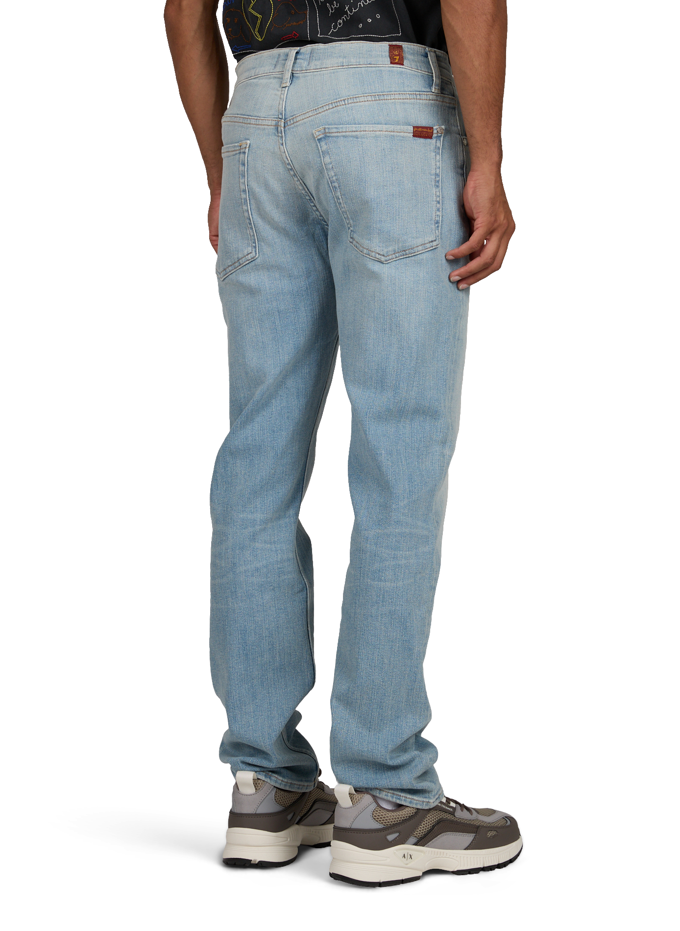 Gerader Jeans aus Baumwollmischung 7 FOR ALL MANKIND Blau