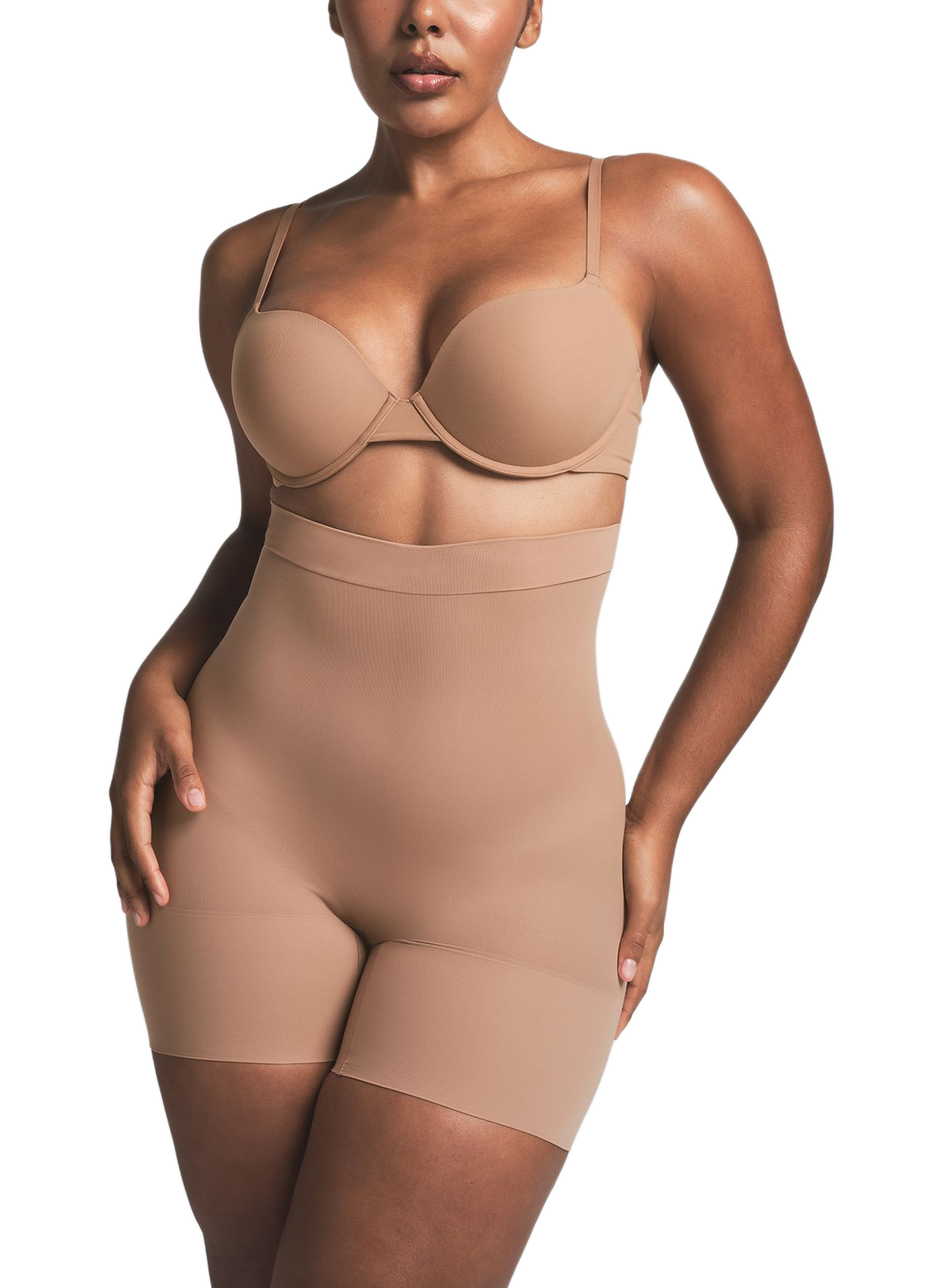 Short taille haute sculptant mi-cuisse SKIMS Marron