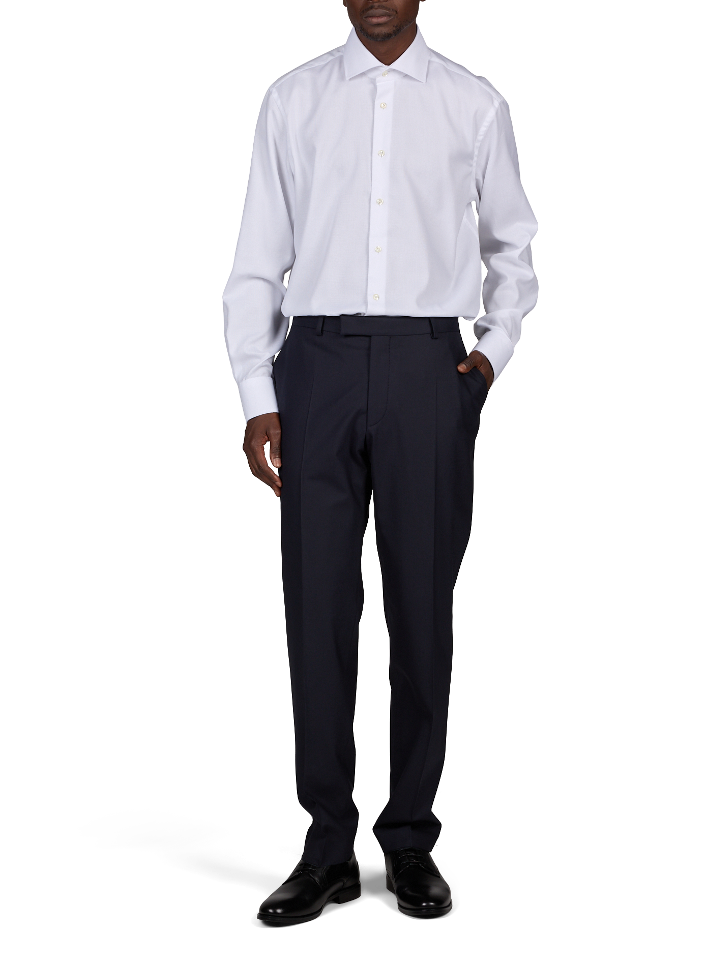 Textured slim fit cotton shirt VAN LAACK White