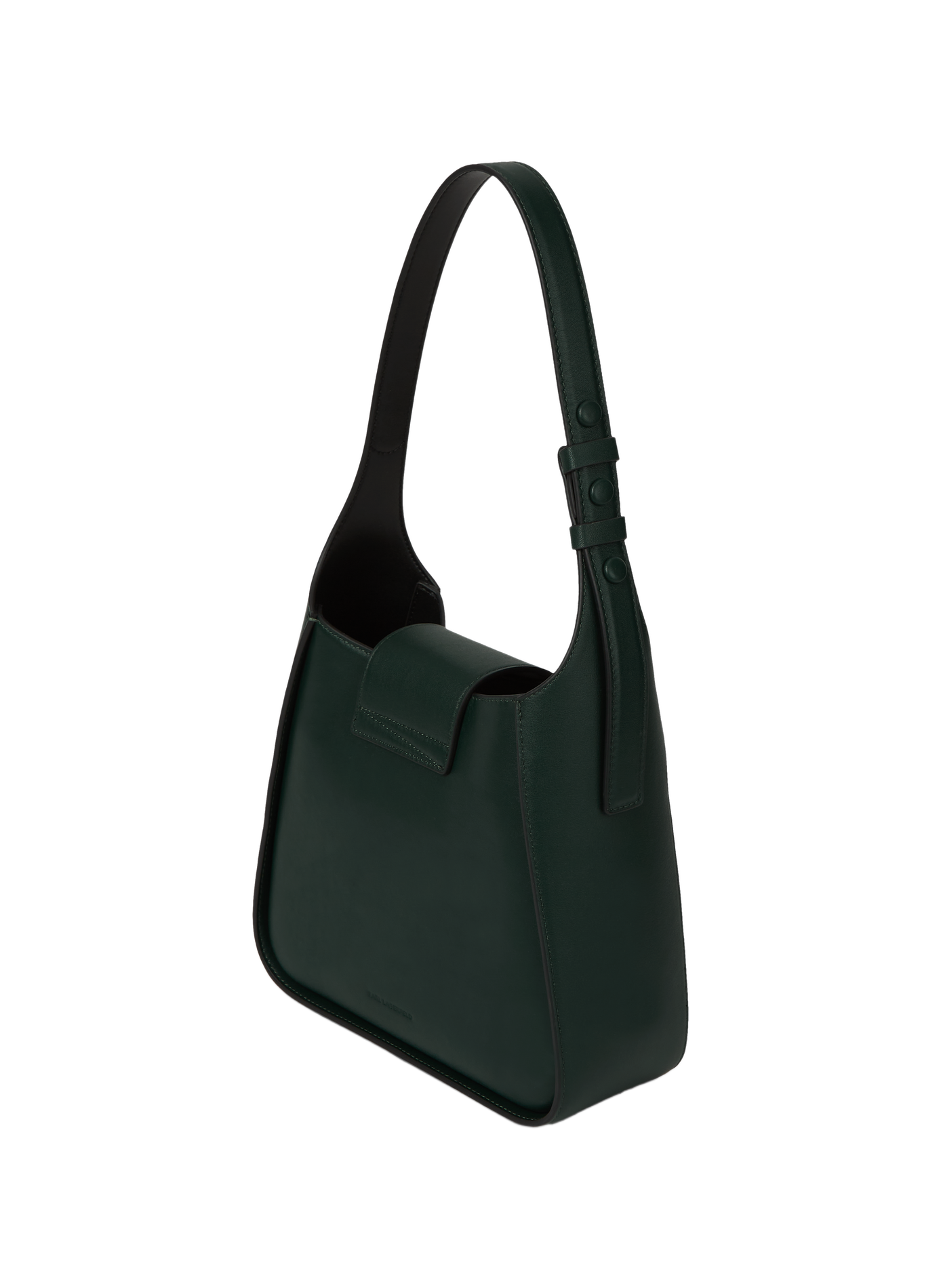 Handtas K/Signature in leer KARL LAGERFELD Groen