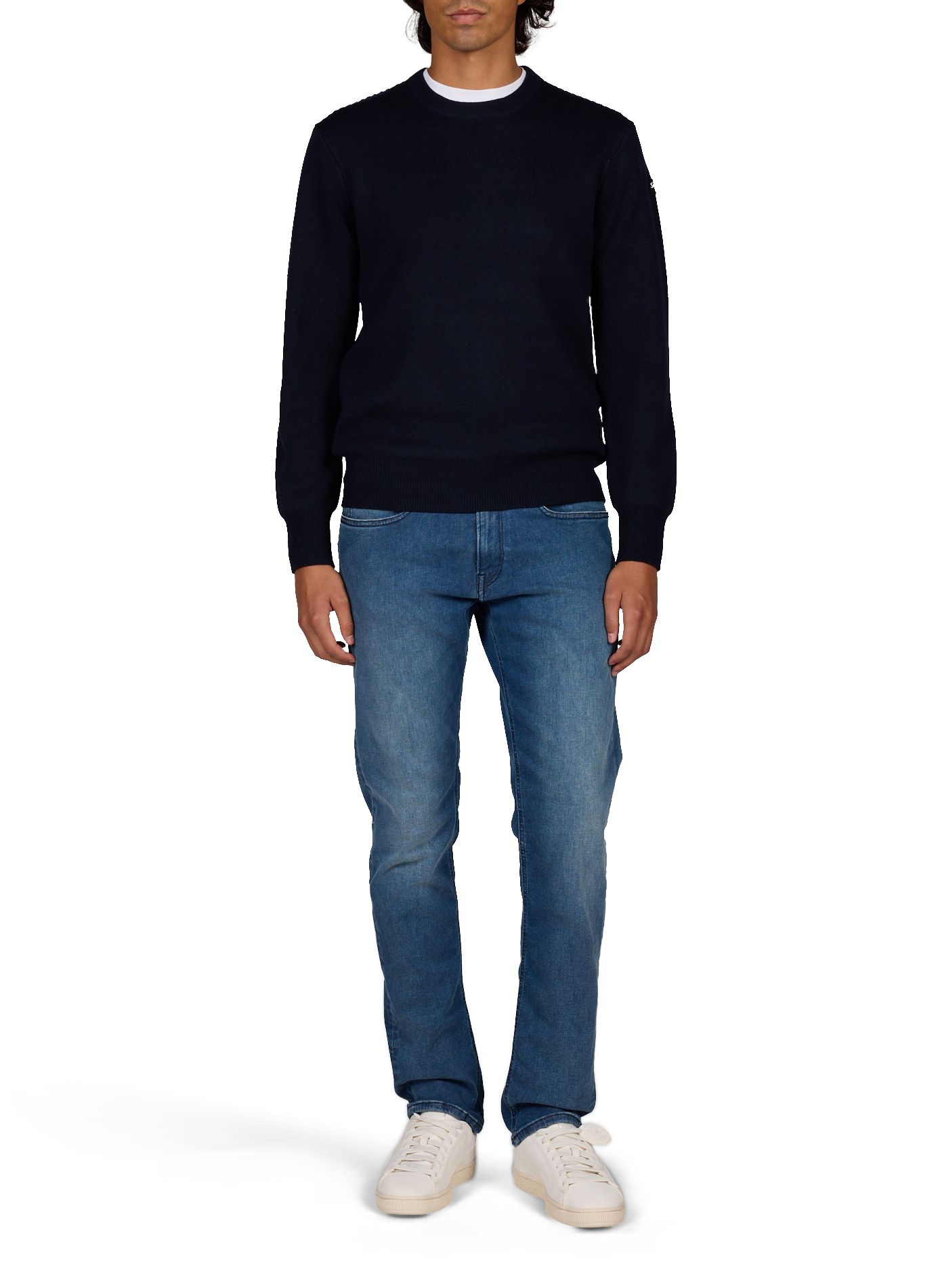 Pull en maille à logo SCHOTT Bleu