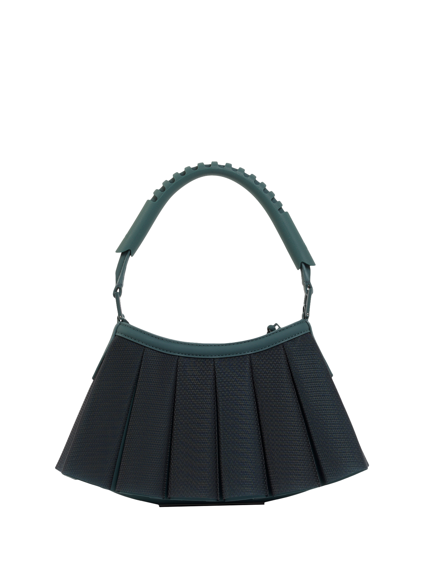 Small Lenglen handbag in mesh leather LACOSTE Green