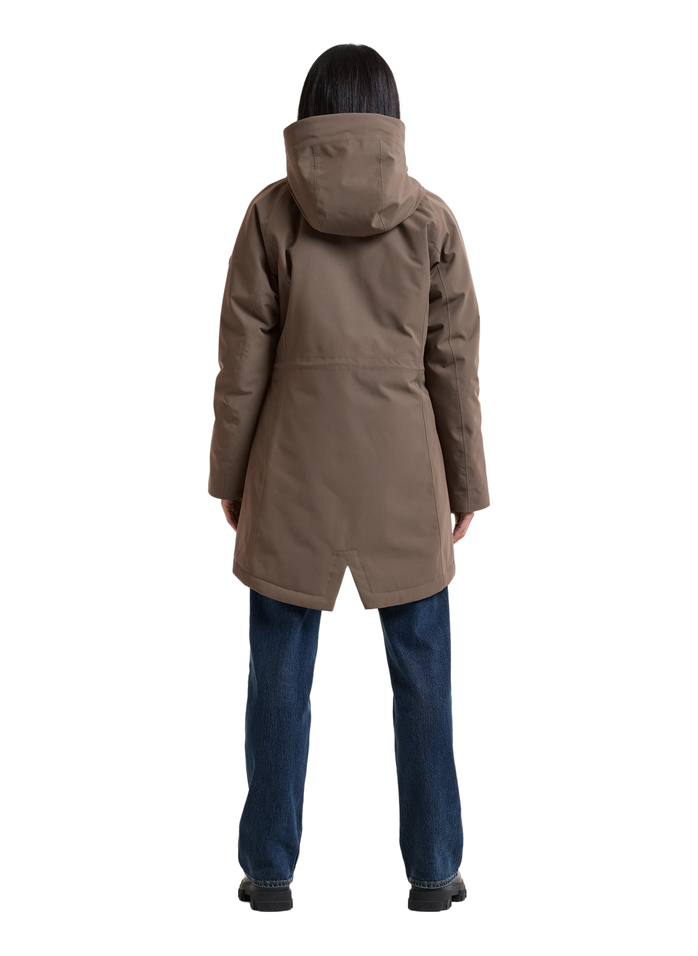 Einfarbiger Parka mittlerer Länge mit Kapuze DIDRIKSONS Braun