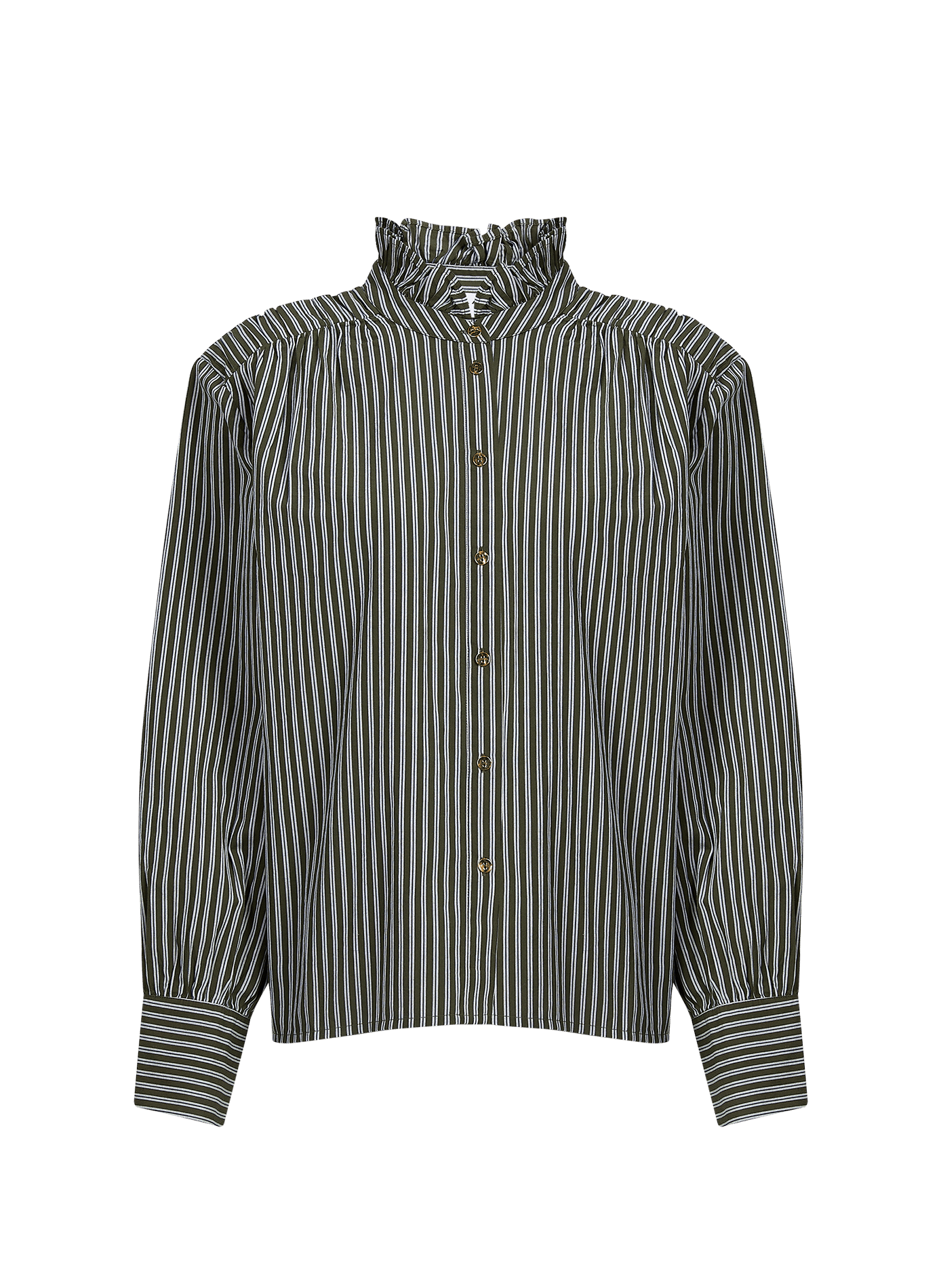 Oversize Baumwollhemd VILA Khaki