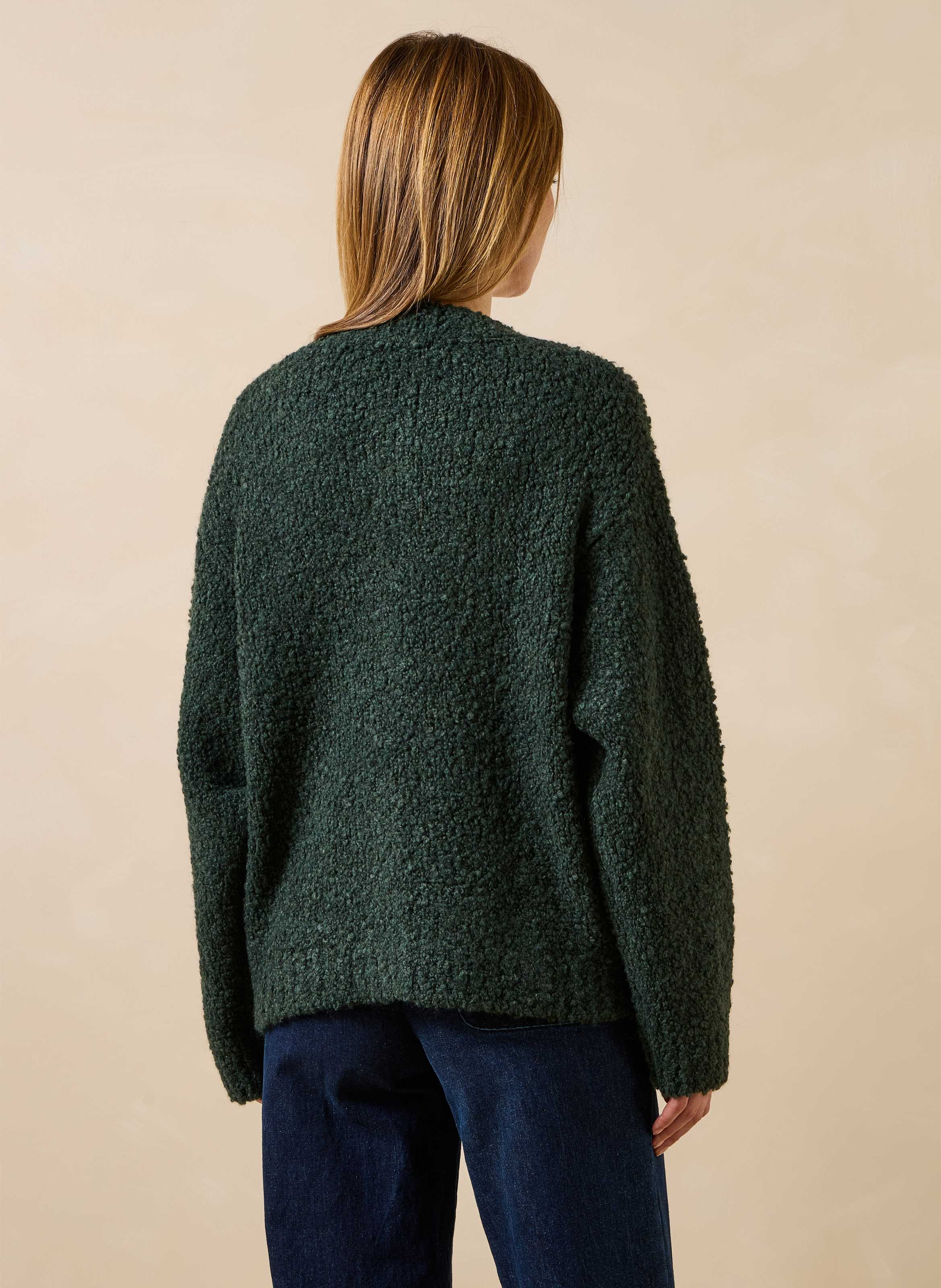 Oversized gebreid vest met ronde hals LA FEE MARABOUTEE Groen