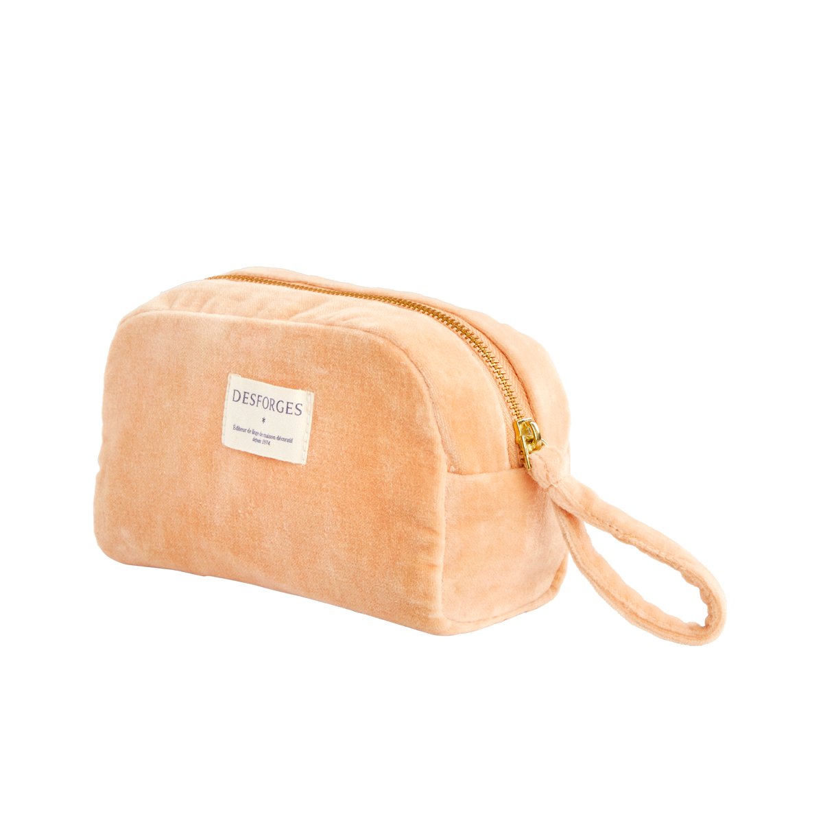 Trousse en velours, romy DESFORGES Orange