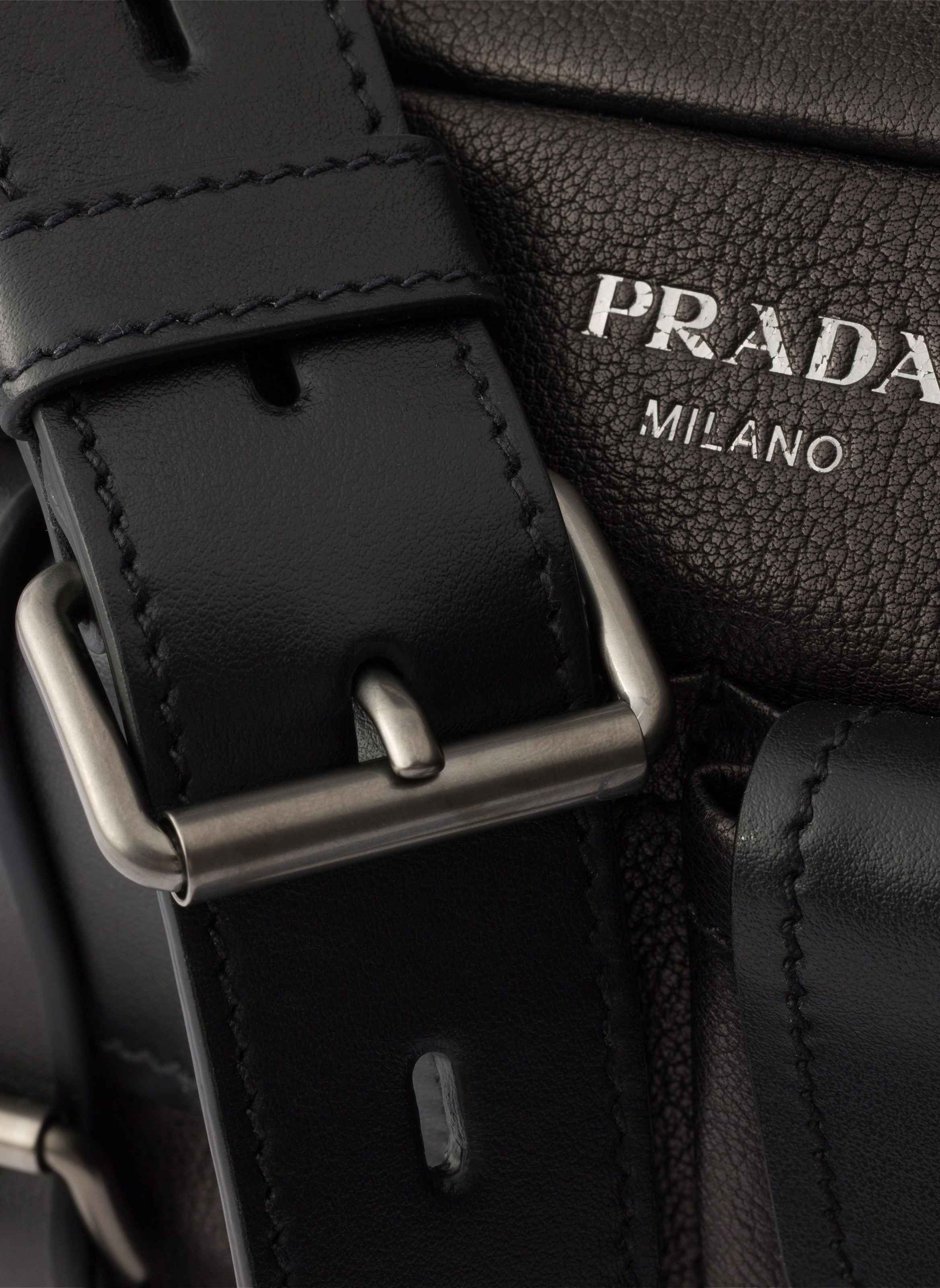 Sac porté épaule prada route en cuir PRADA Noir