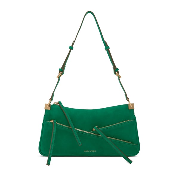 Sac à main Baguette zippé en suède