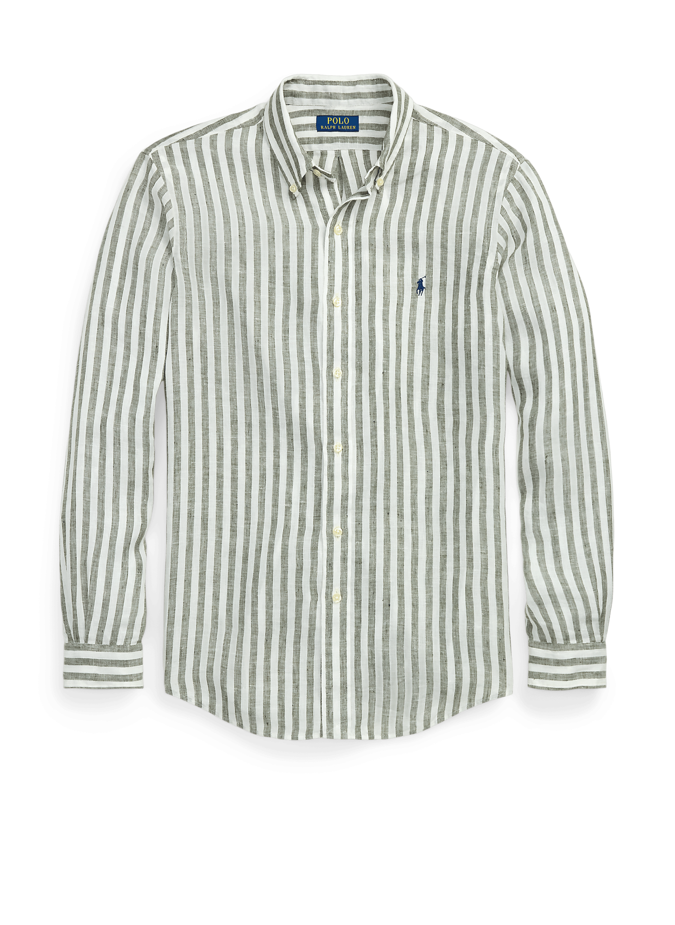 Striped linen shirt POLO RALPH LAUREN Green