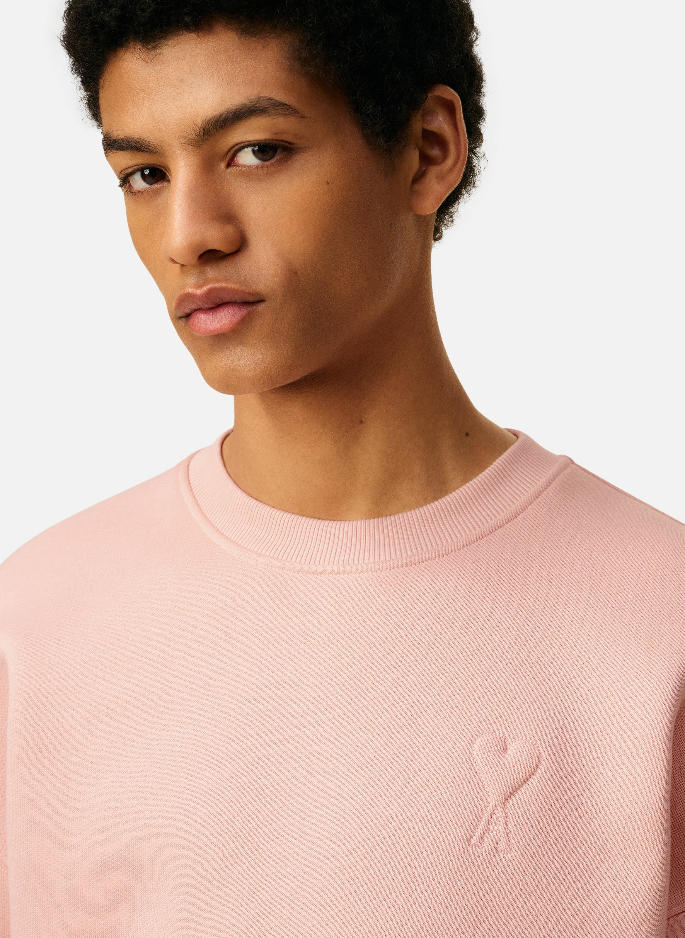 Sweatshirt ami de coeur en coton unisexe AMI PARIS Rose