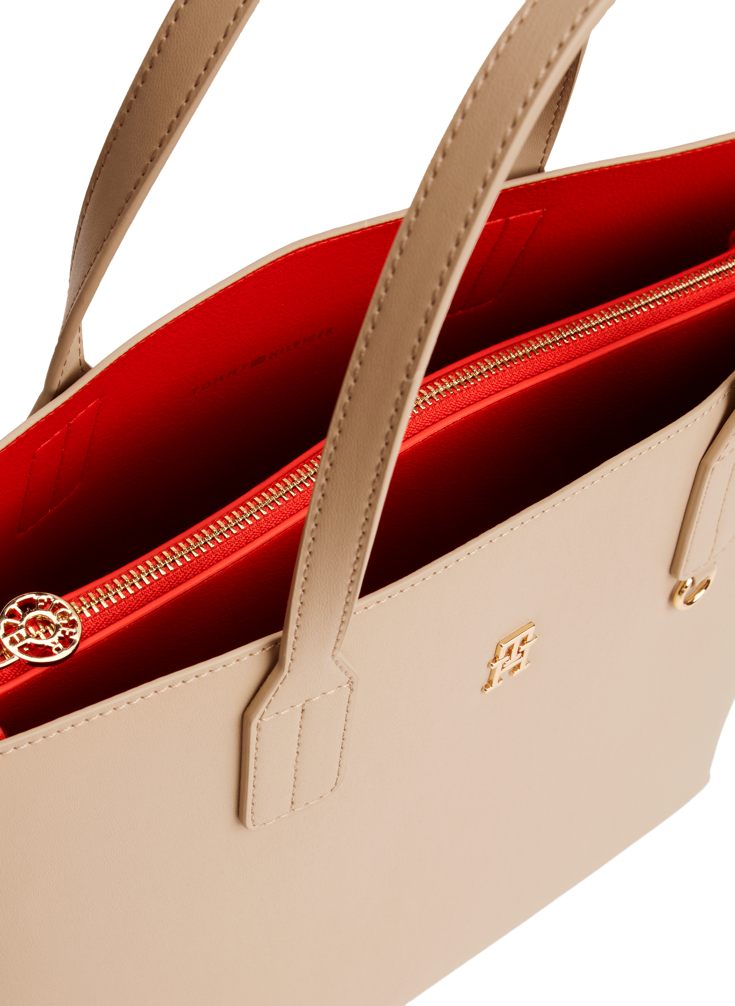 Icon Satchel Tote Bag TOMMY HILFIGER Beige