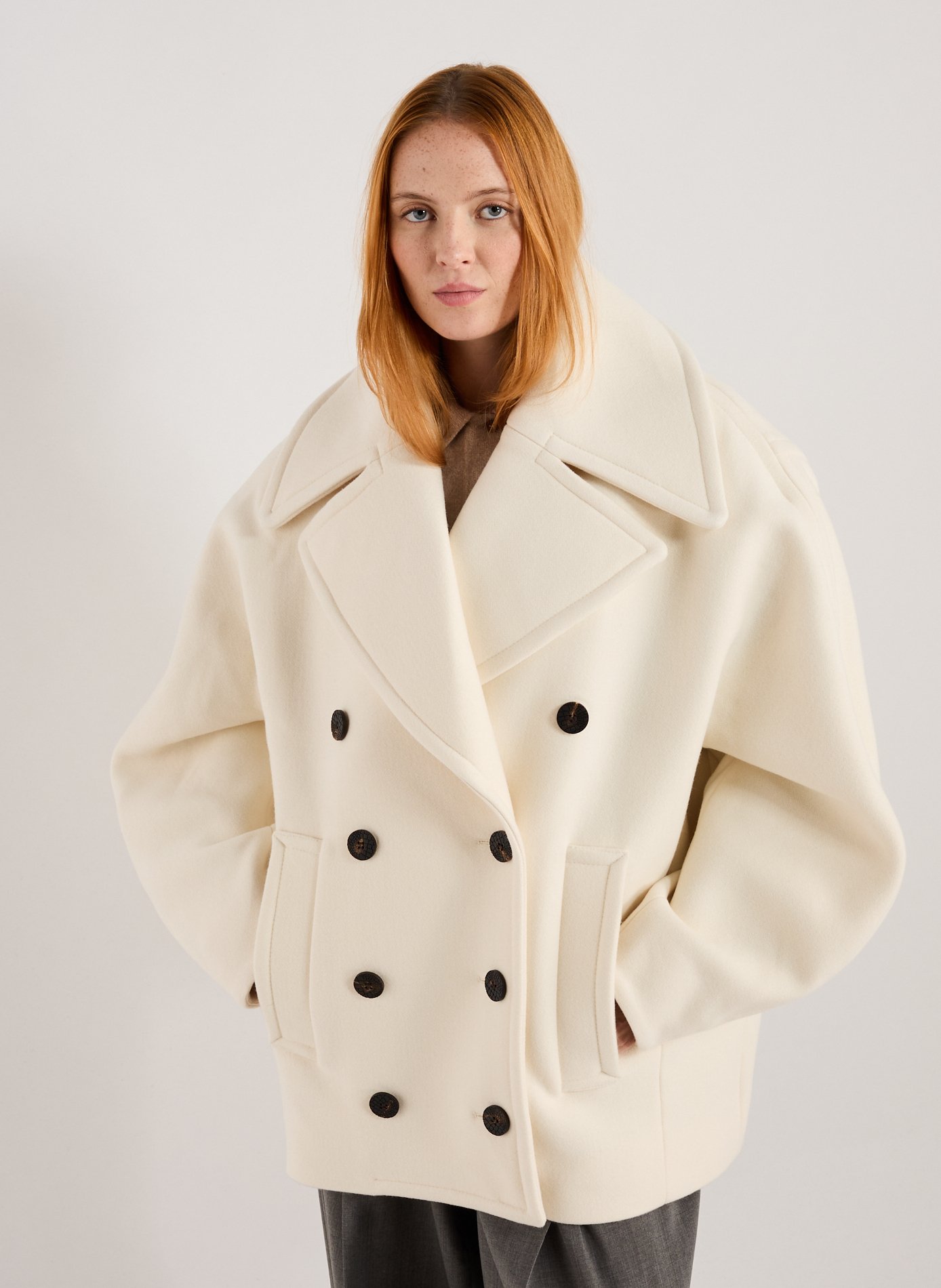 Oversized blazer coat JACQUEMUS White