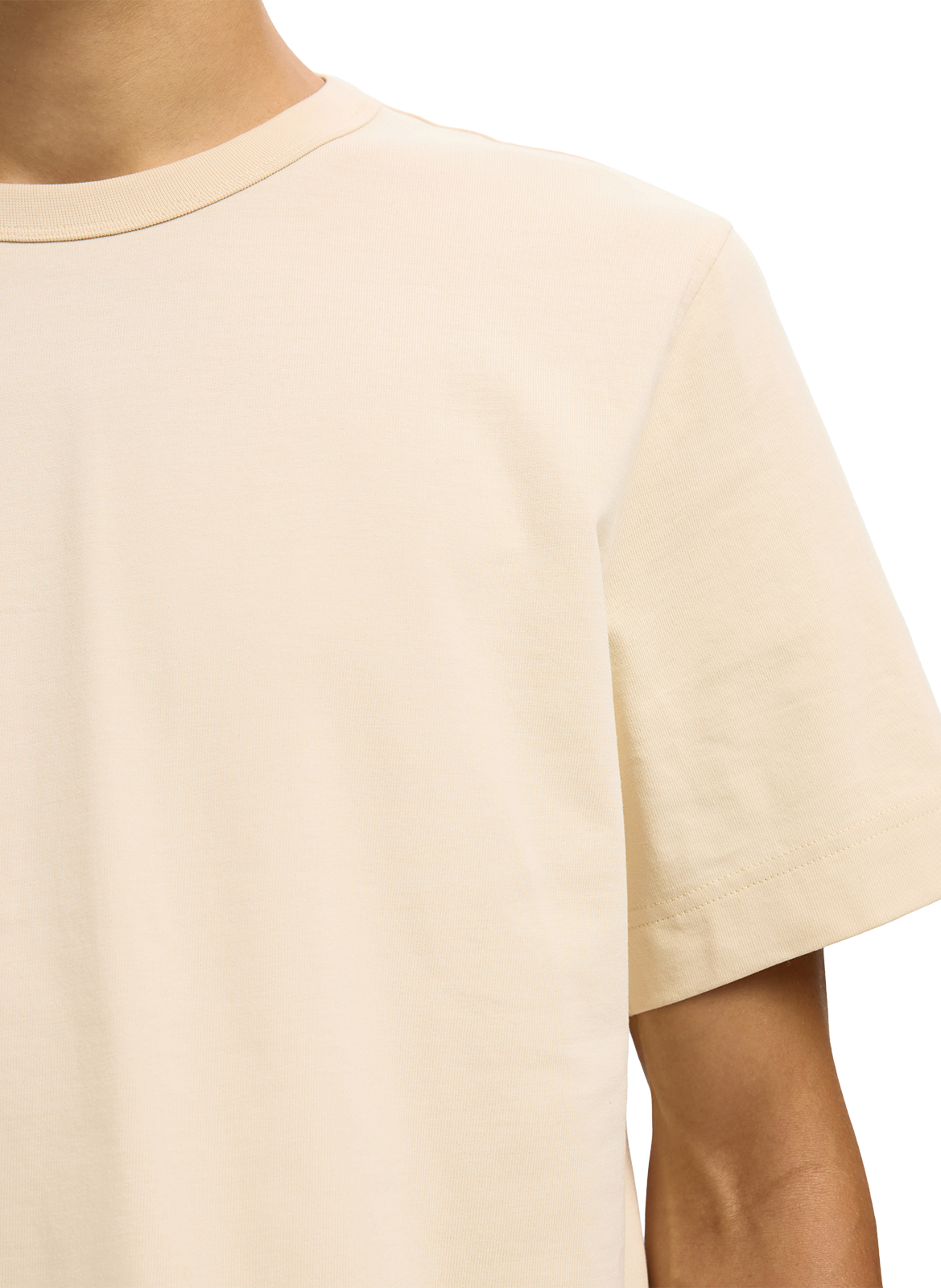 T-shirt coupe droite avec motif  SELECTED Beige