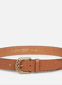 Ceinture - ceinture cuir végétal femme  Cognac
