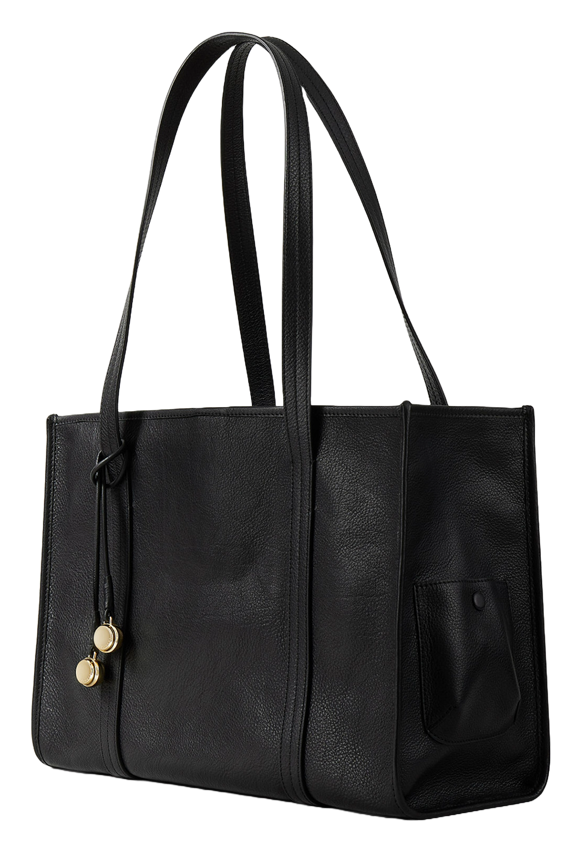 Sac cabas en cuir souple SANDRO Noir