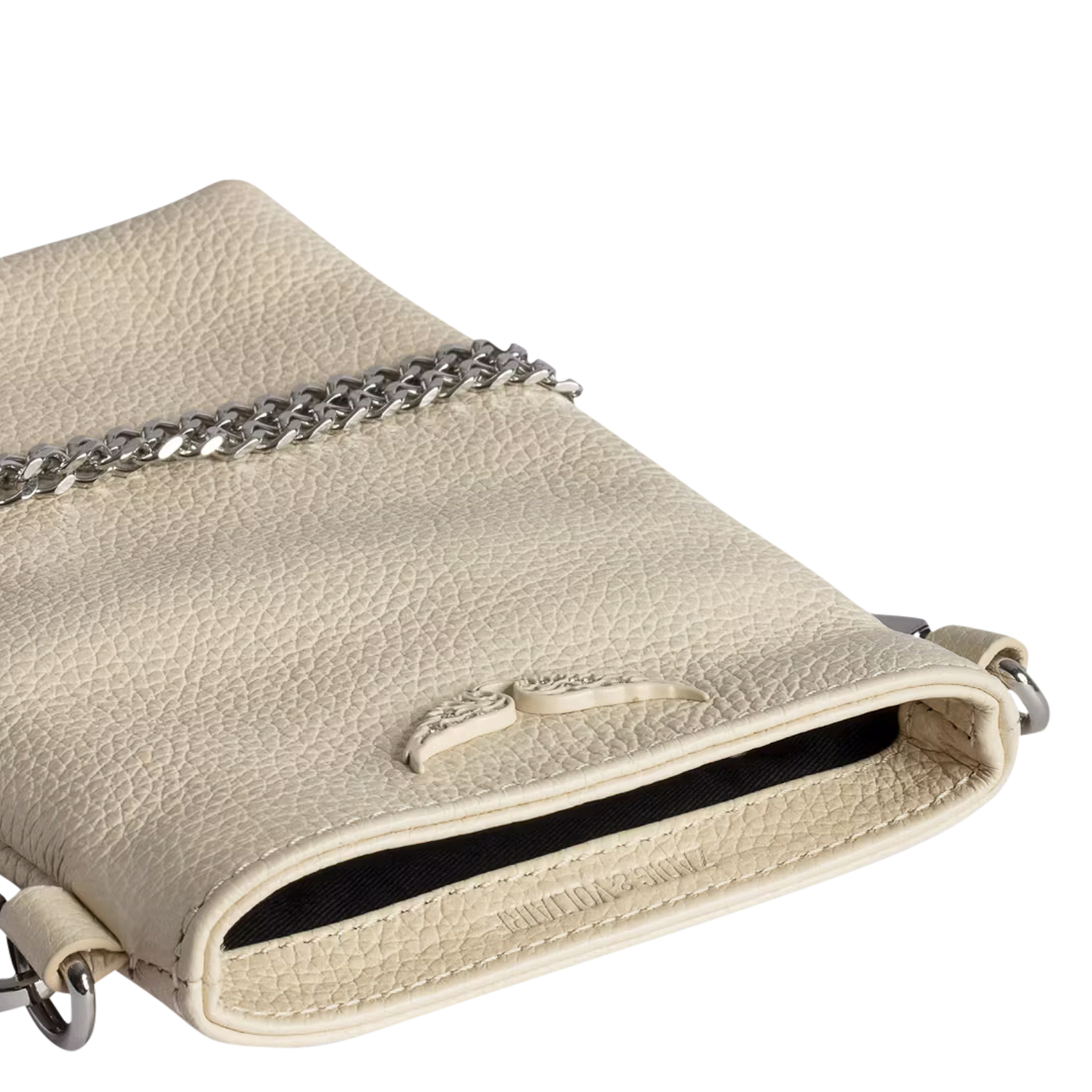 Sac bandoulière en cuir rock ZADIG&VOLTAIRE Blanc