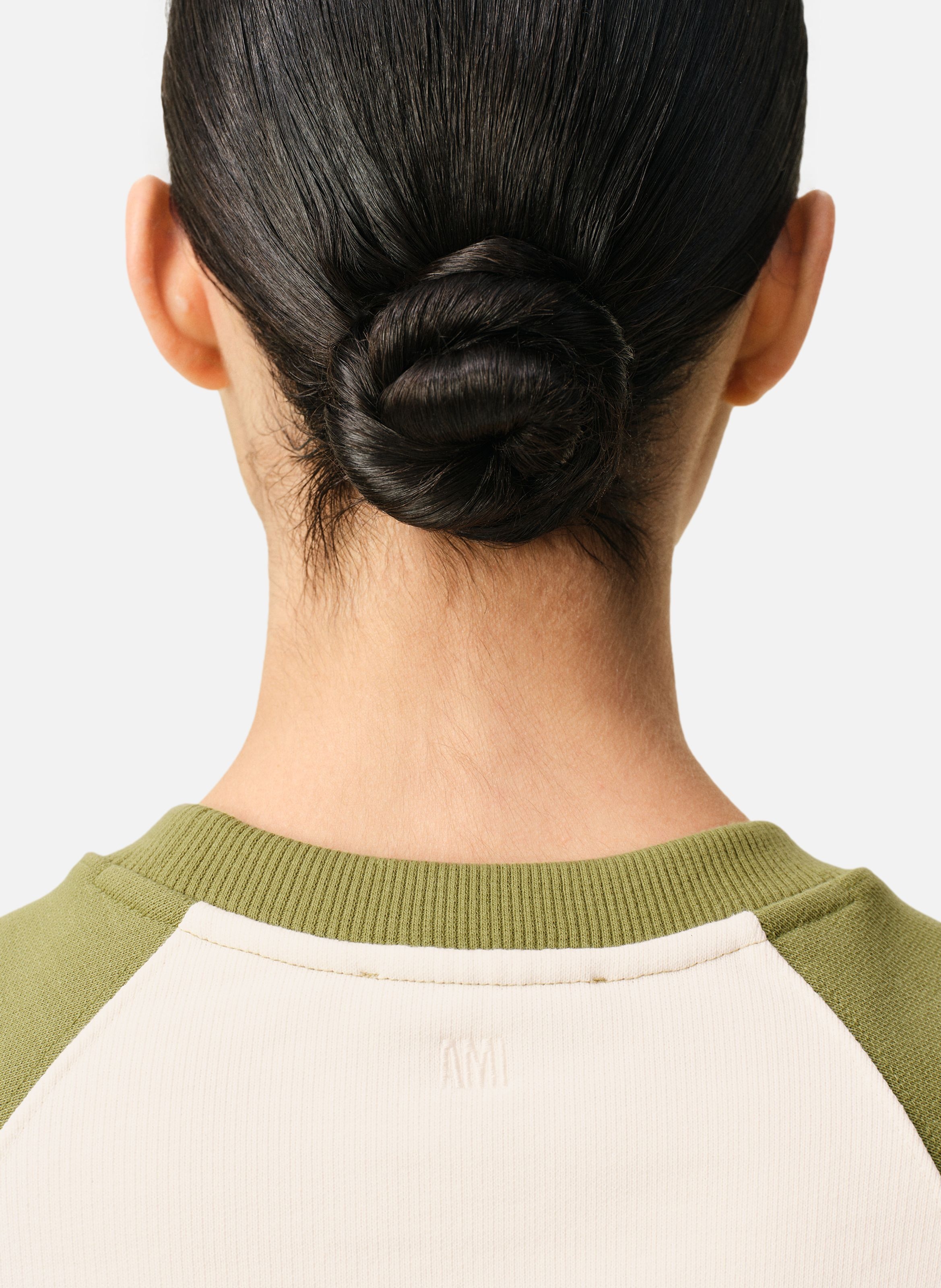 Sweatshirt ami de coeur crochet unisexe en coton AMI PARIS Blanc