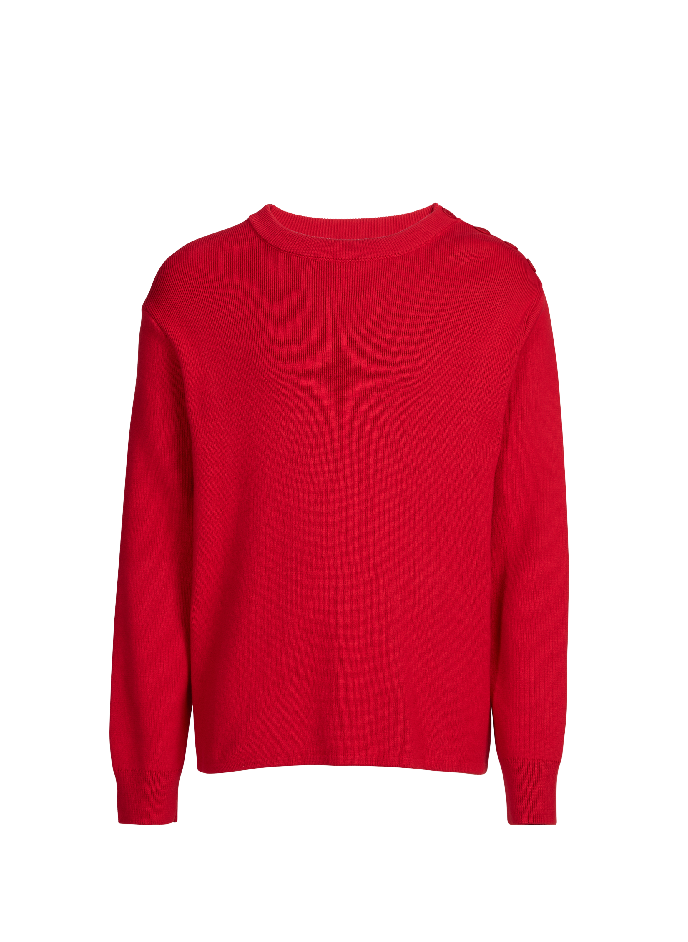 Pull Full à col rond en coton SAISON 1865 Rouge