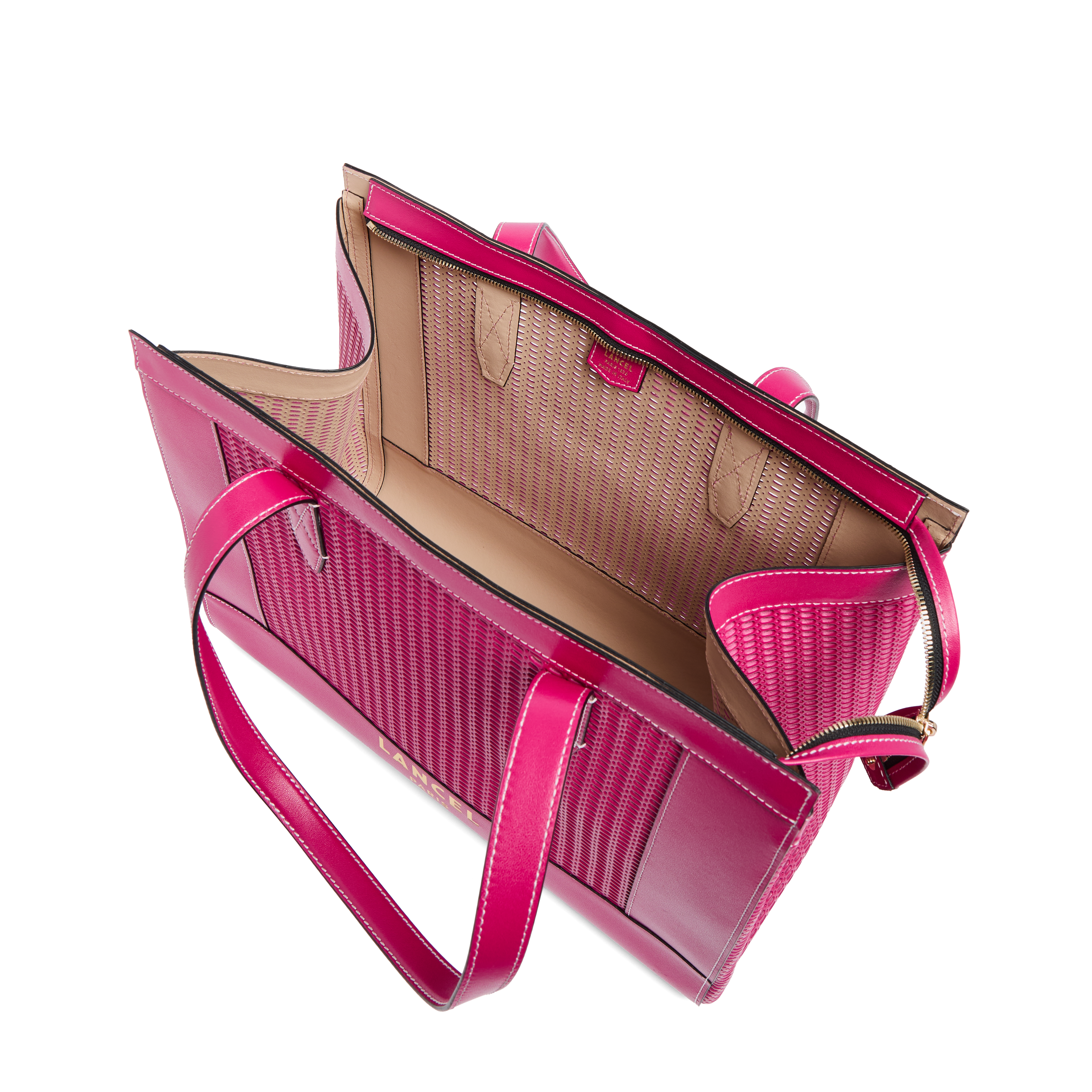 Sac cabas zippé l jour de lancel en cuir LANCEL Rose