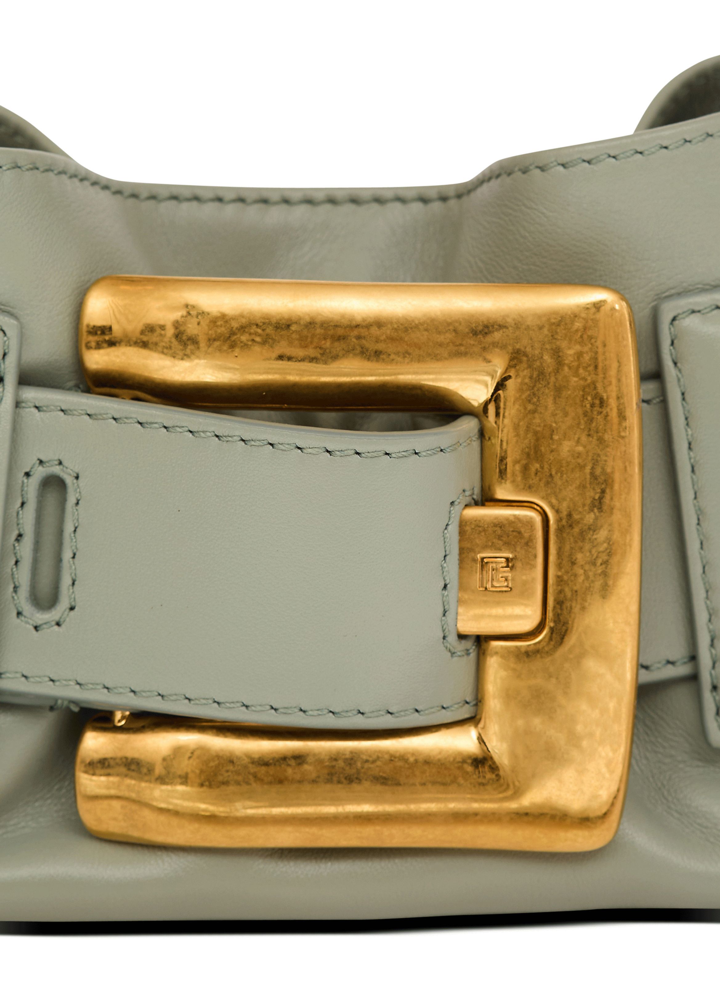 Sac anthem mini en cuir de veau BALMAIN Vert