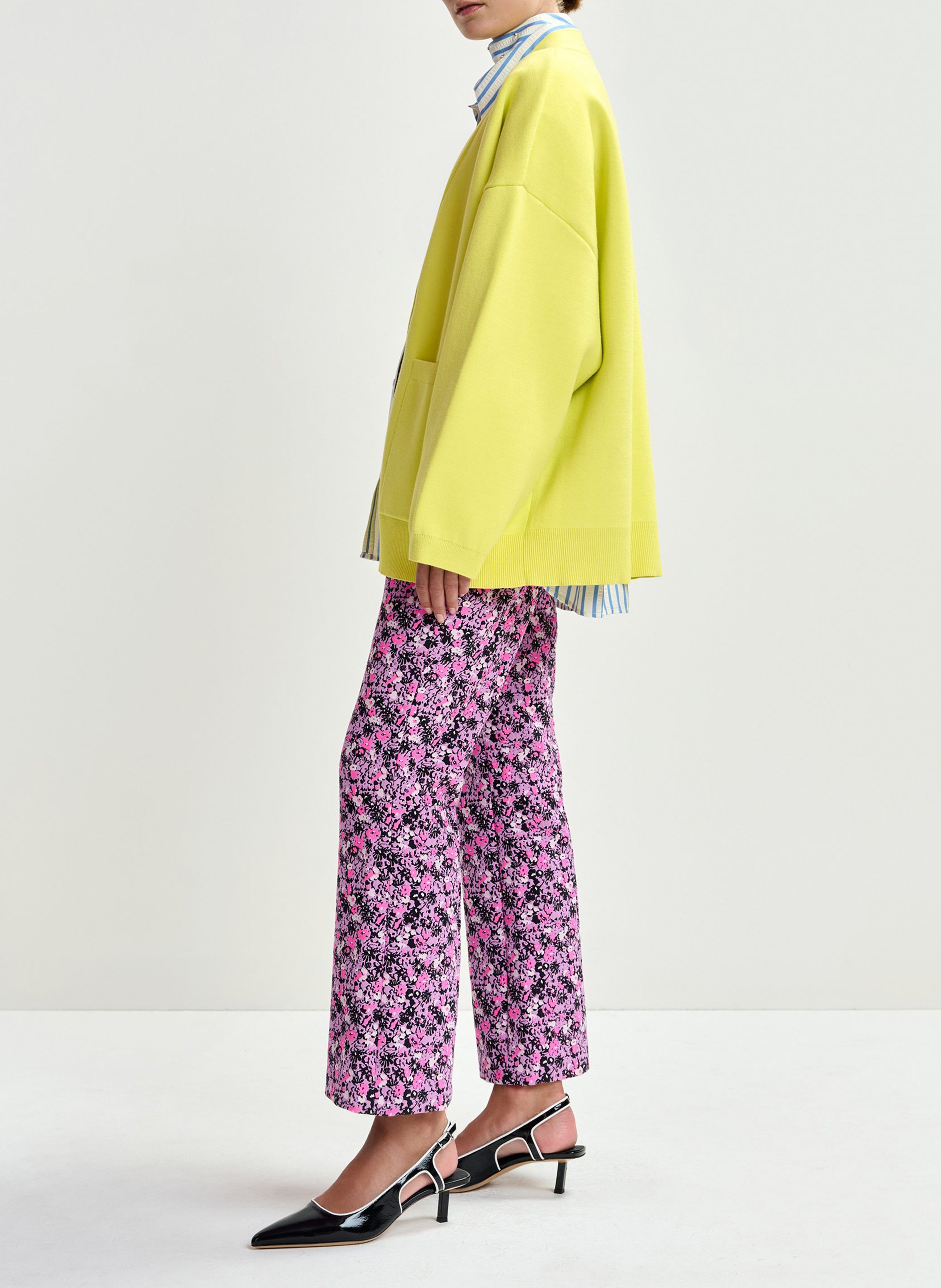 Cardigan ample boutonné uni Jomber ESSENTIEL ANTWERP Jaune