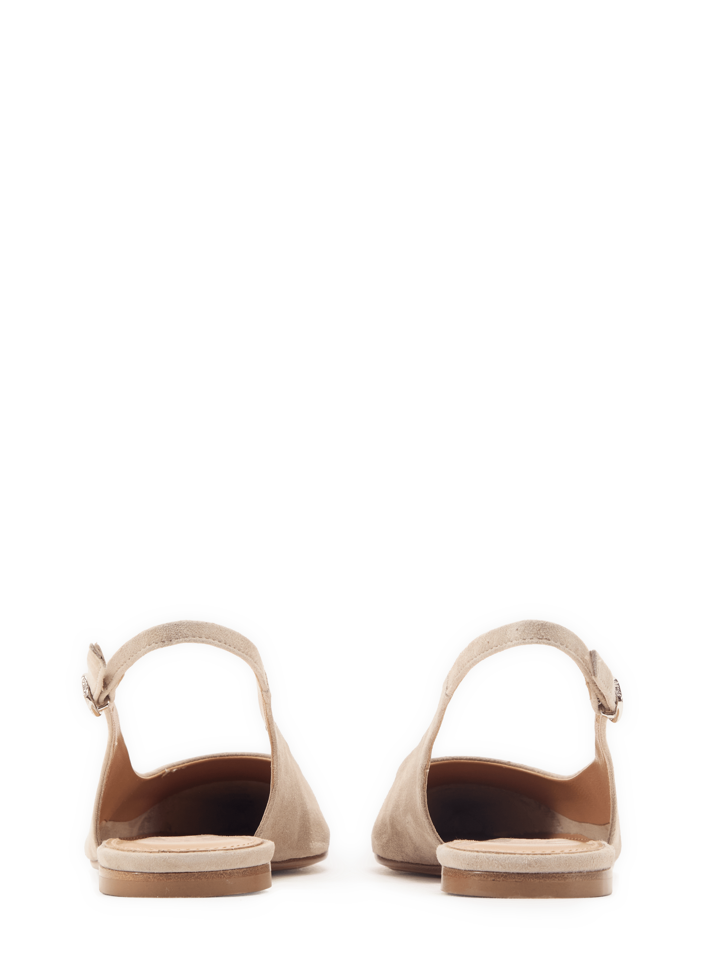 Flat sling-backs Annora in suede goatskin leather AEYDE Beige