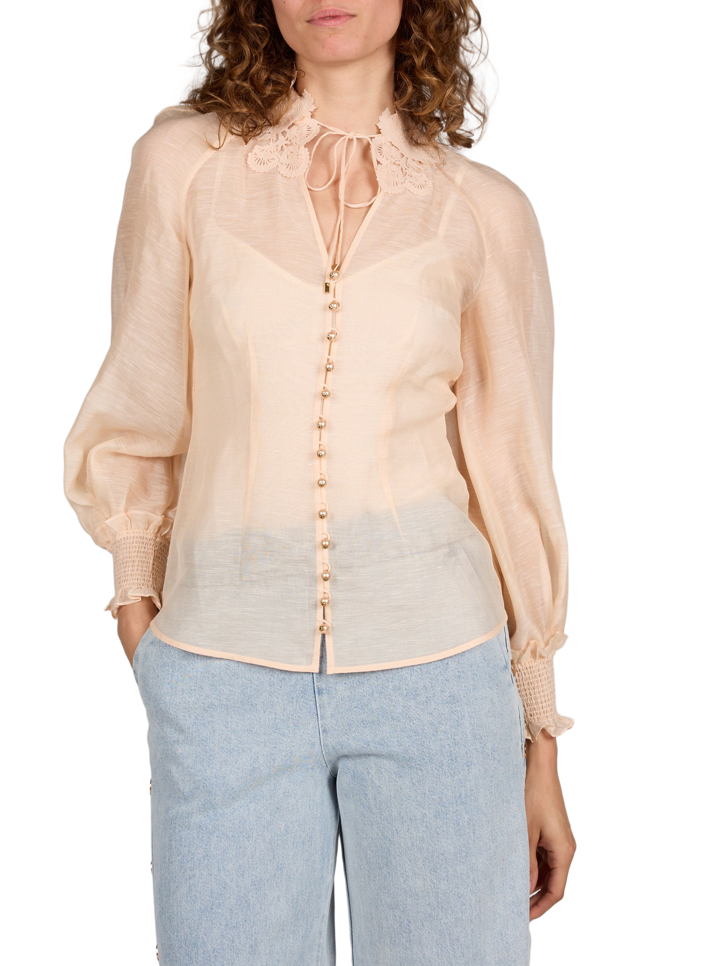 Blouse en lin et soie  ZIMMERMANN