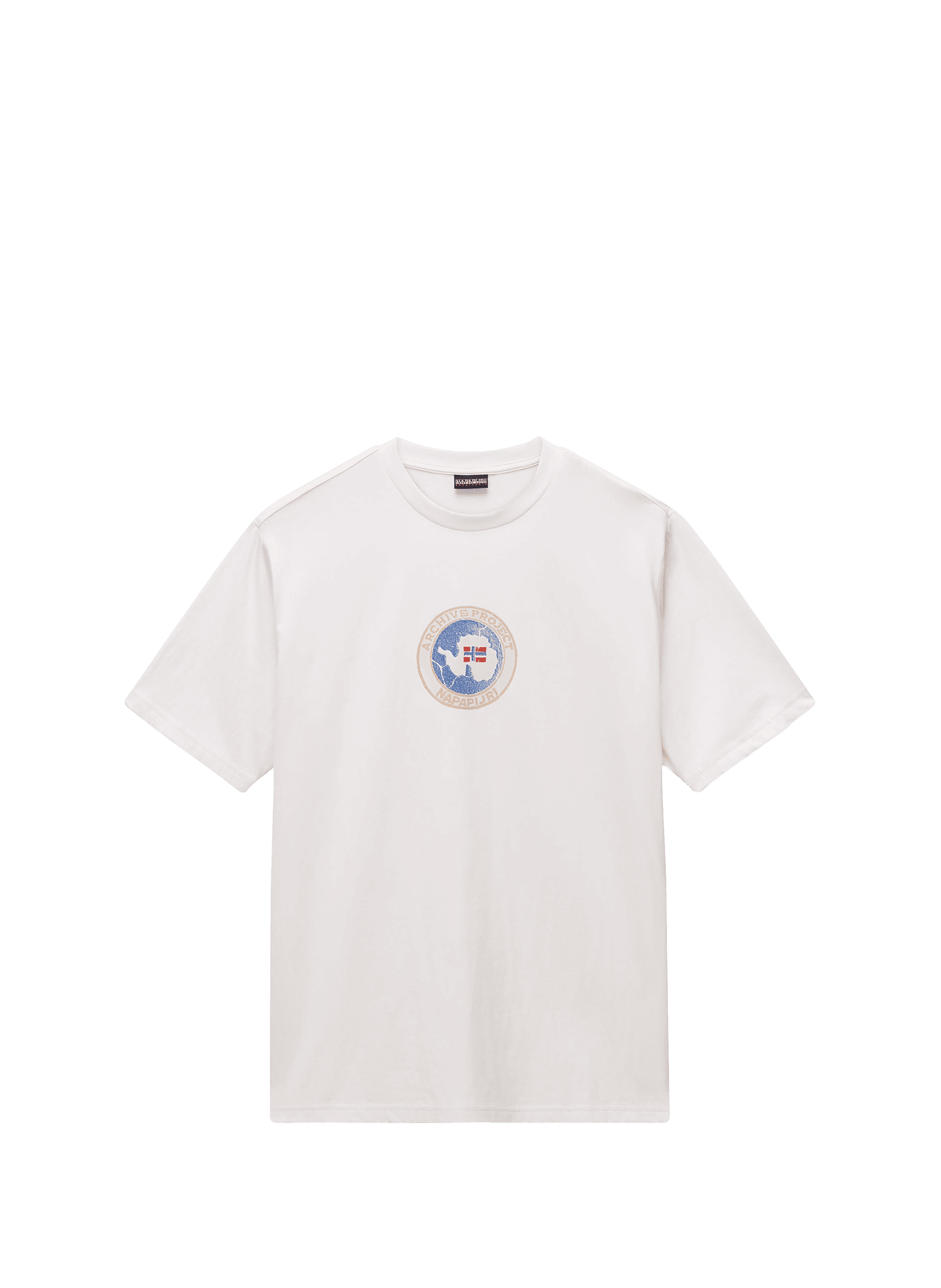 T-shirt imprimé Phos en coton NAPAPIJRI Blanc