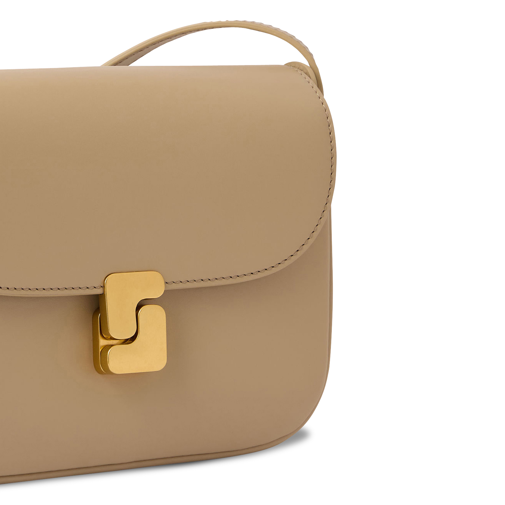 Sac bandoulière en cuir bellissima mini SOEUR Beige