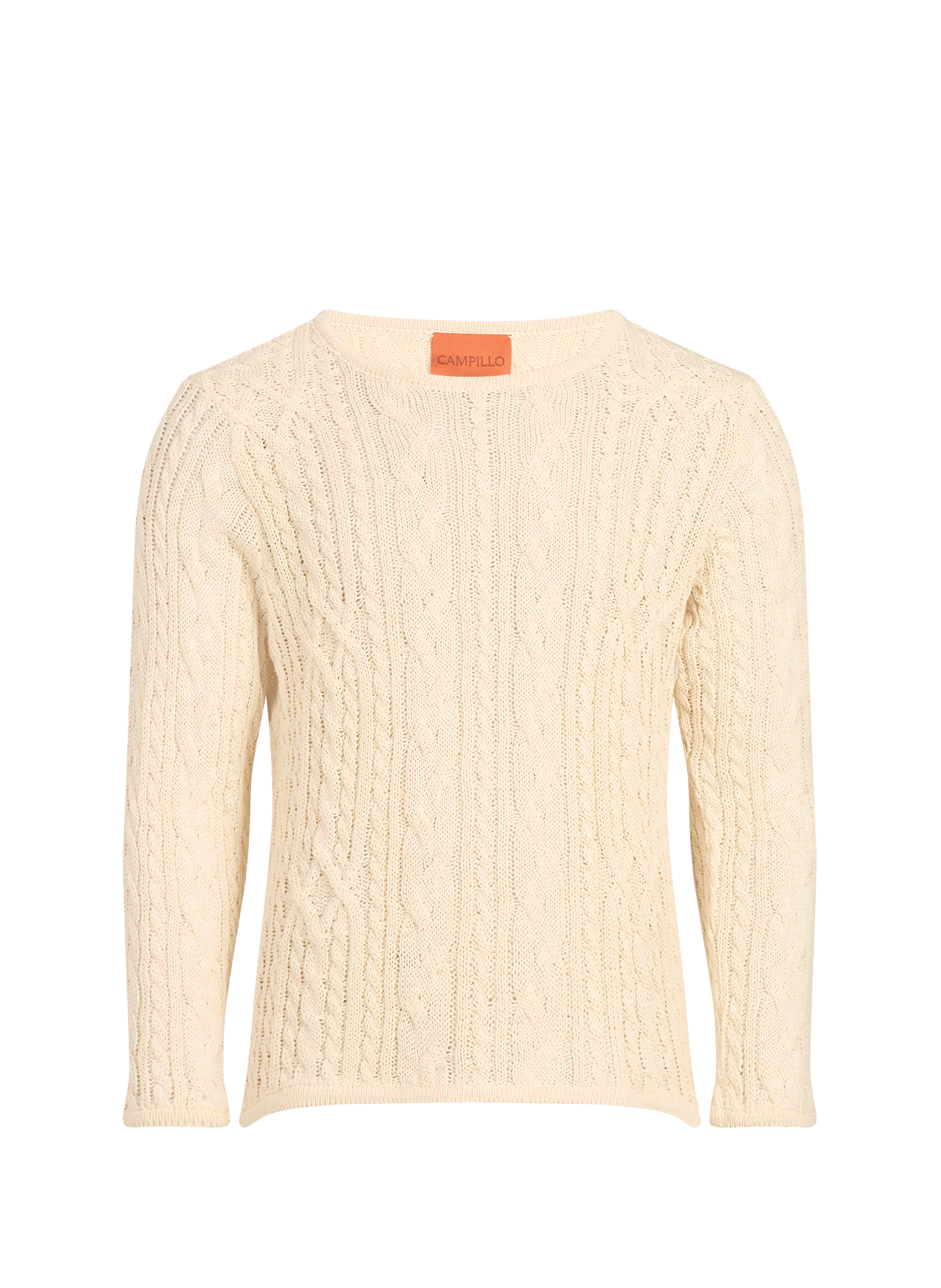 Cotton knit sweater CAMPILLO Beige