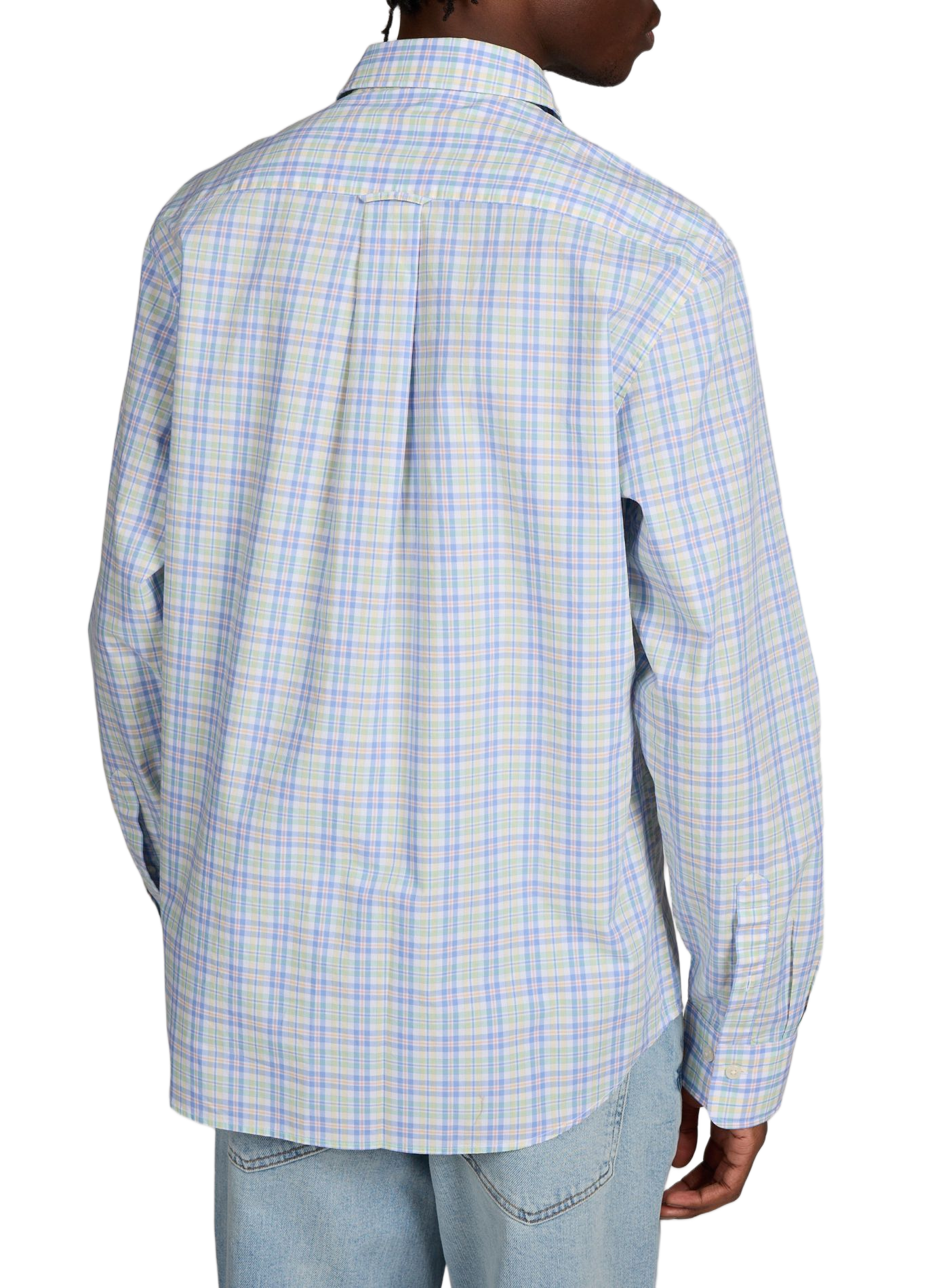 Chemise droite à carreaux en coton GANT Bleu