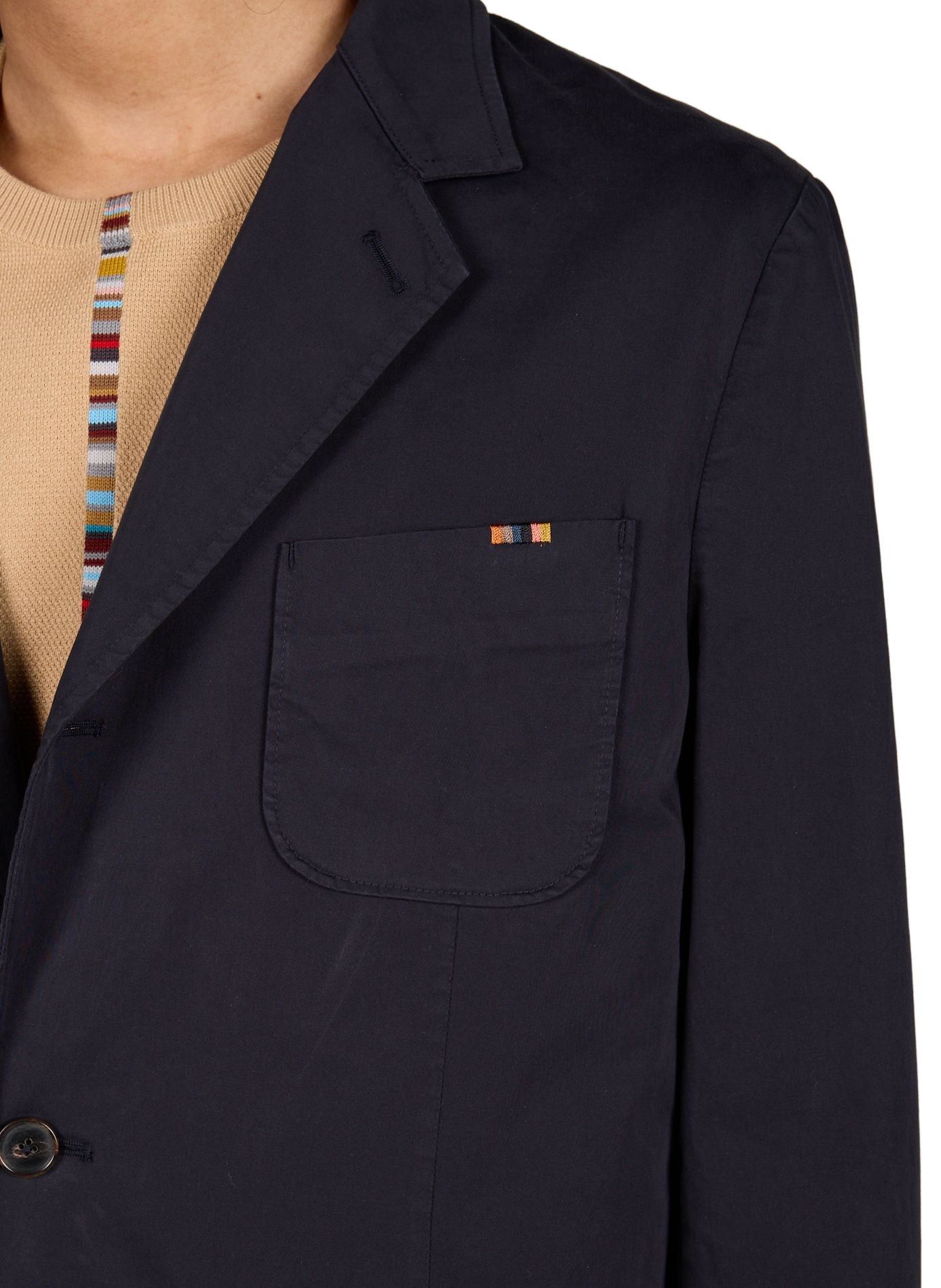 Blazer droit en coton mélangé PAUL SMITH Bleu