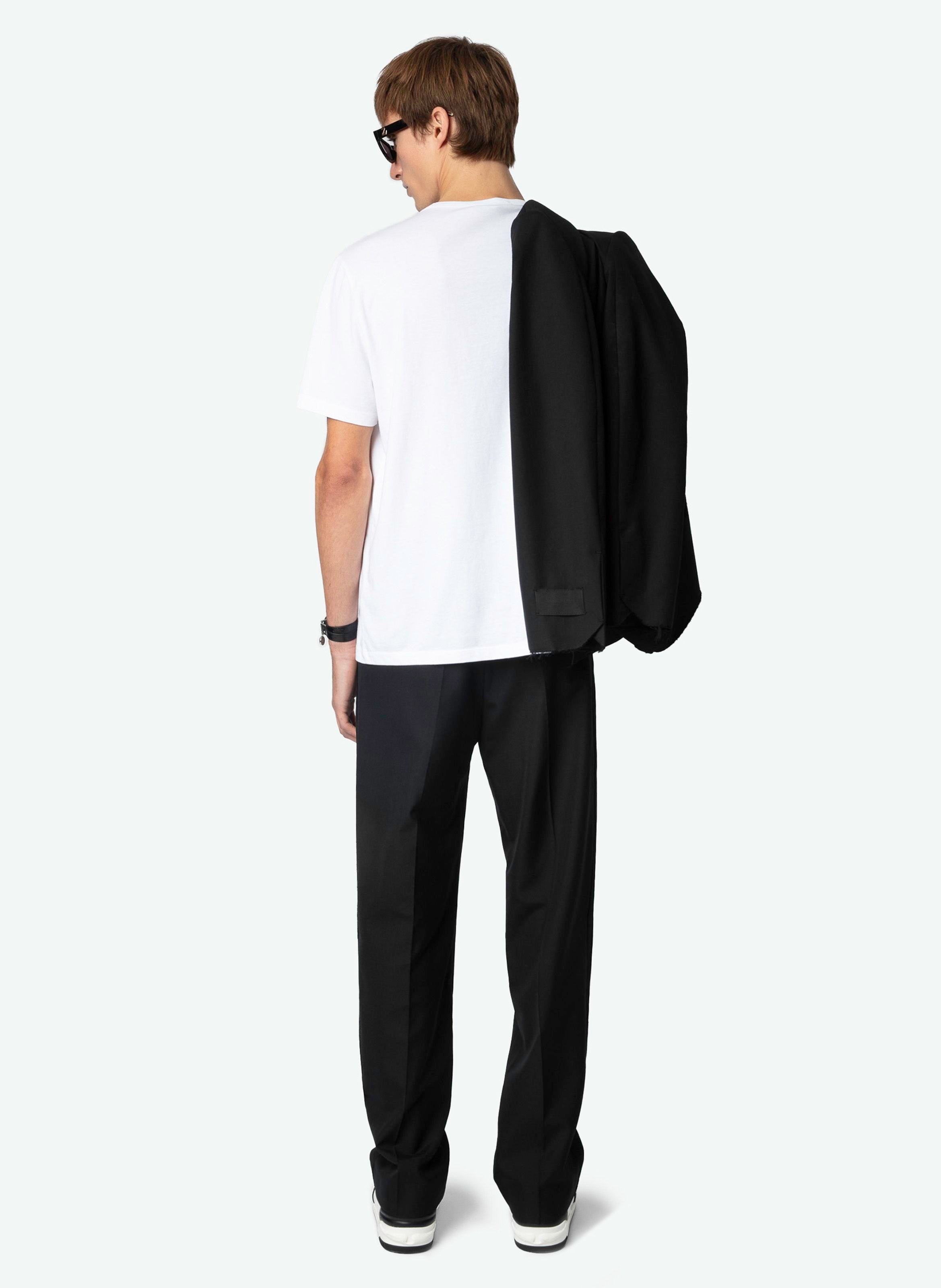 Gerader T-Shirt aus Bio-Baumwolle mit Siebdruck "ted". ZADIG&VOLTAIRE Weiss