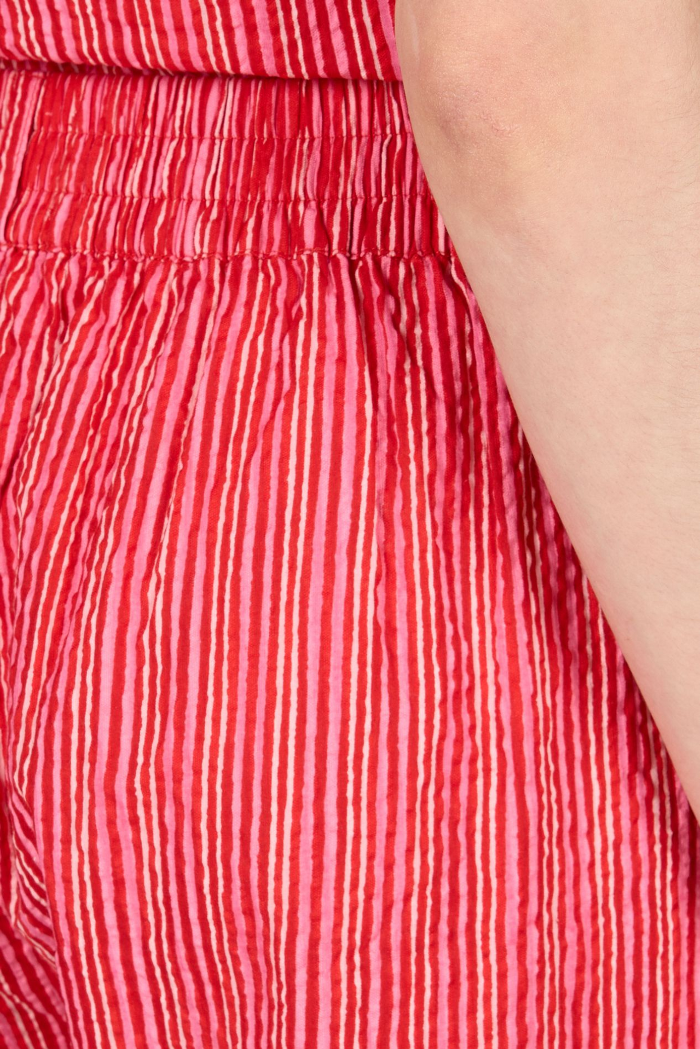 Straight striped cotton trousers GARANCE Pink