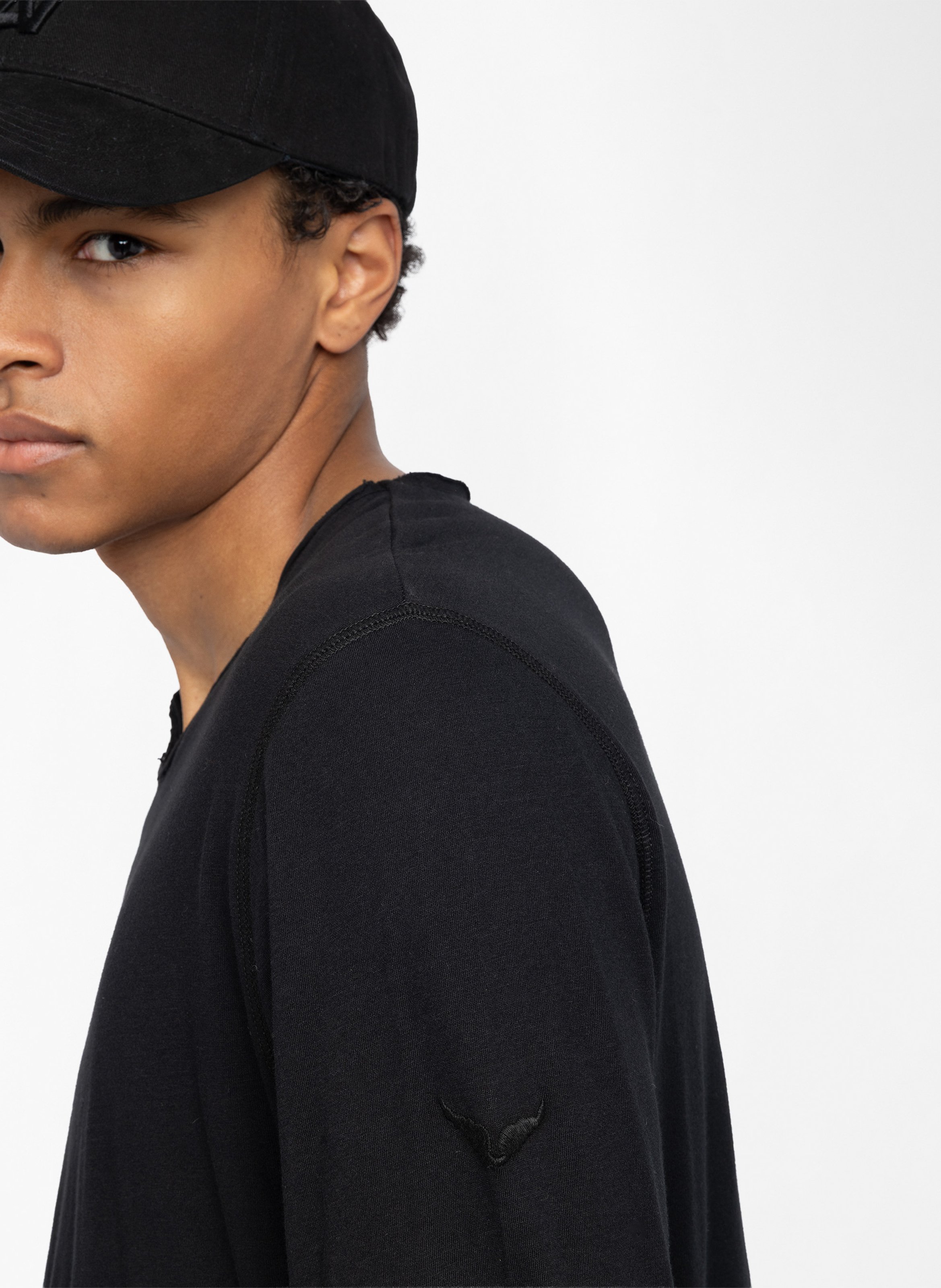 Tee-shirt droit en coton monastir ZADIG&VOLTAIRE Black