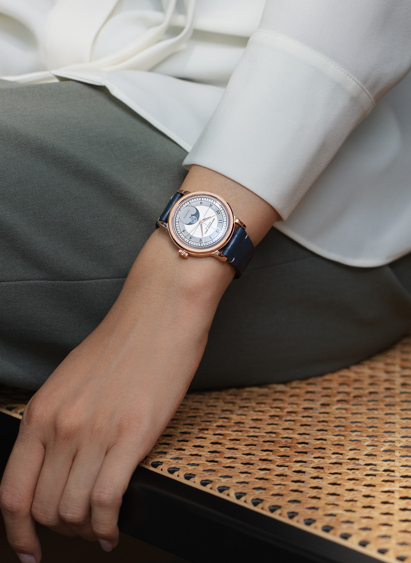 Montre automatique Millesime Moon Phase en cuir RAYMOND WEIL Argent