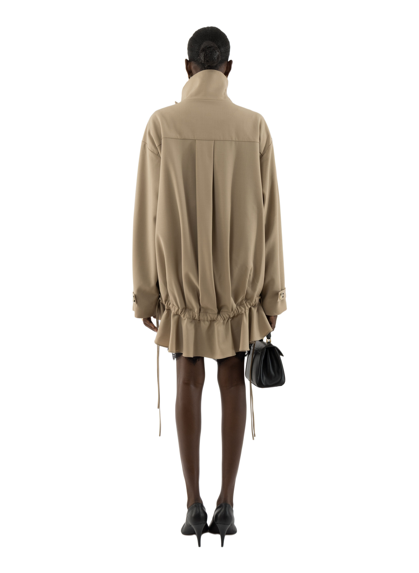 Kurzes einfarbiges Wollkleid ARAKII Beige