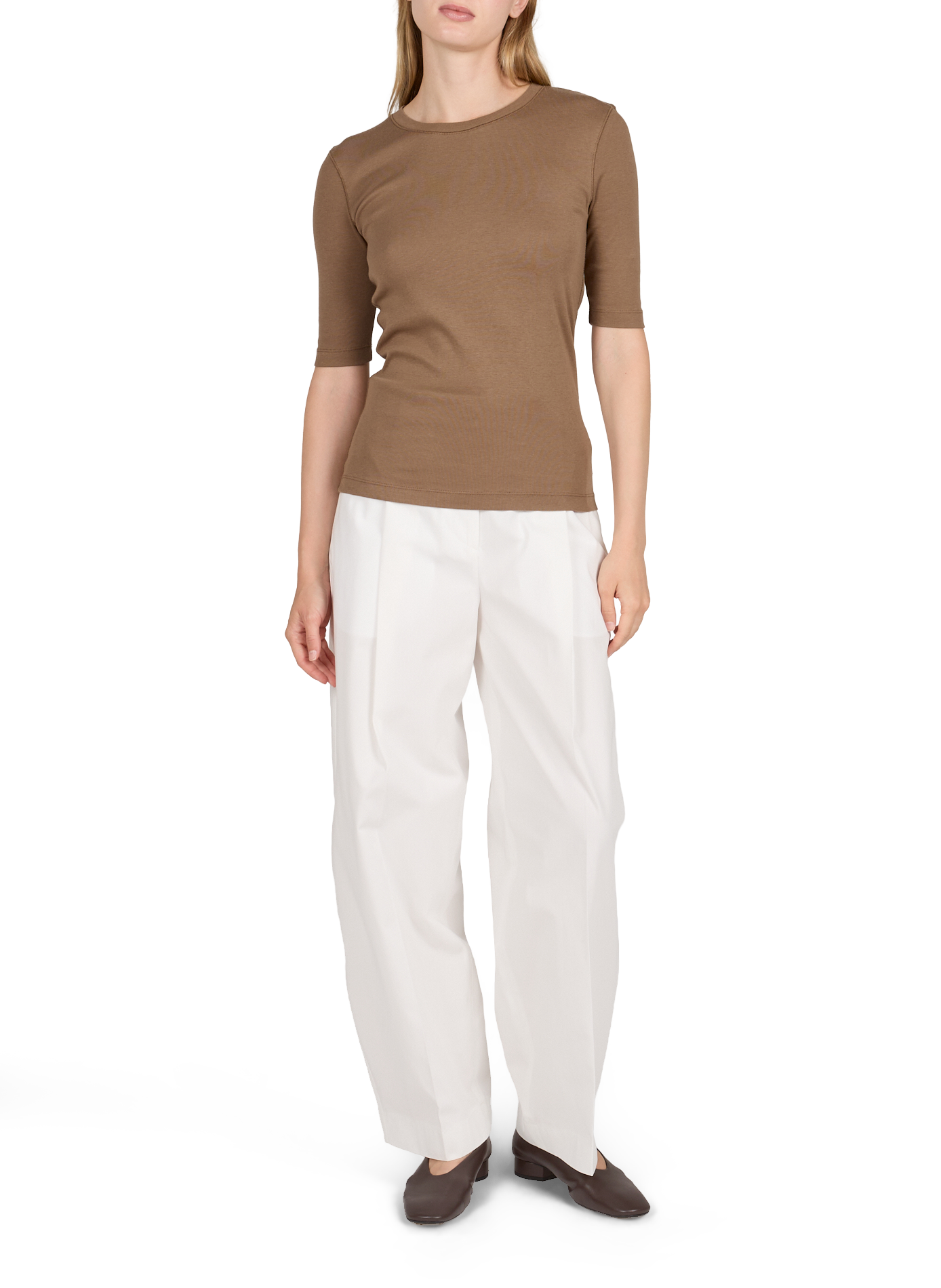 T-Shirt aus Baumwollmischung CLOSED Beige