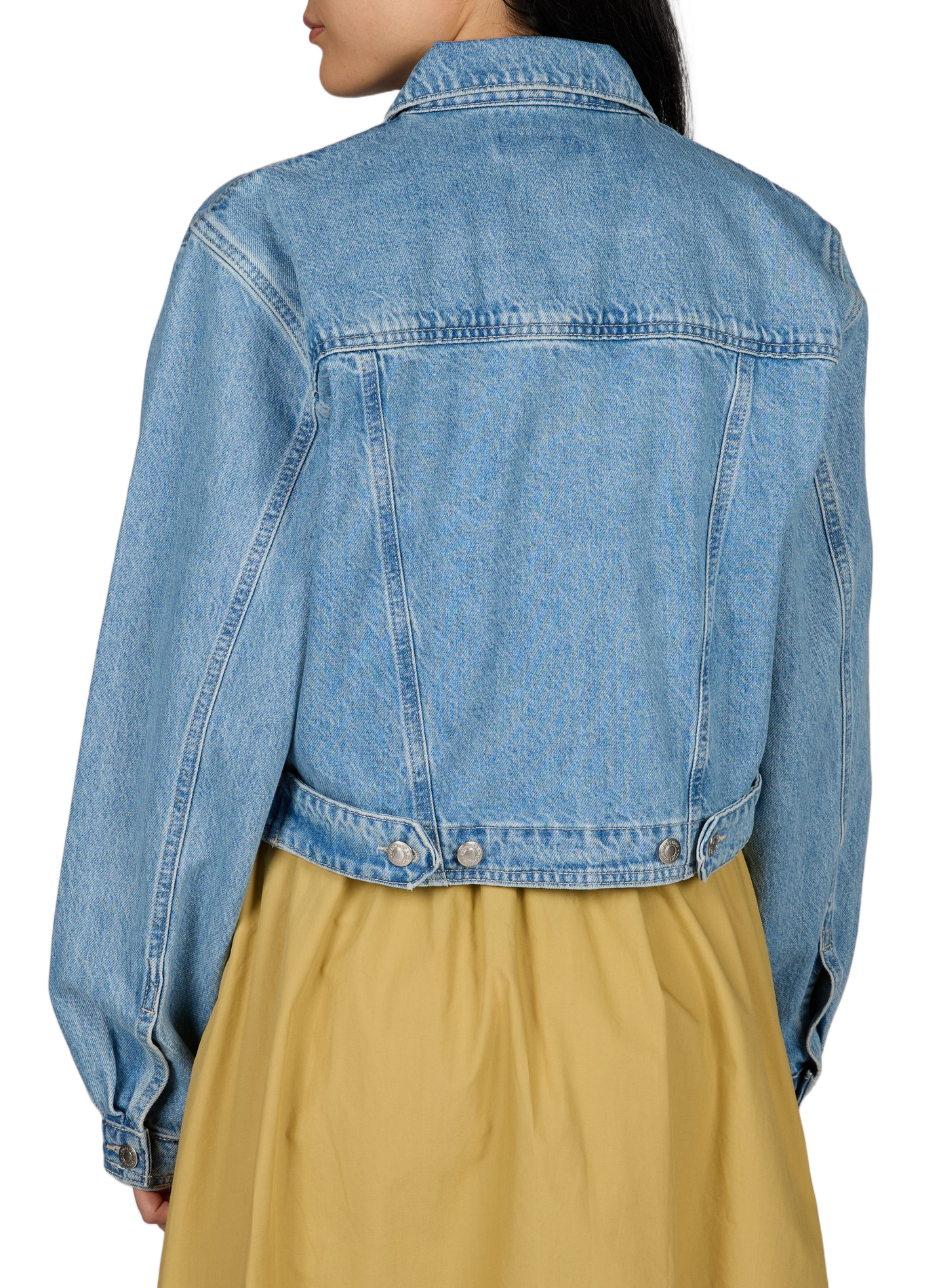 Cropped denim jacket TOPSHOP Blue