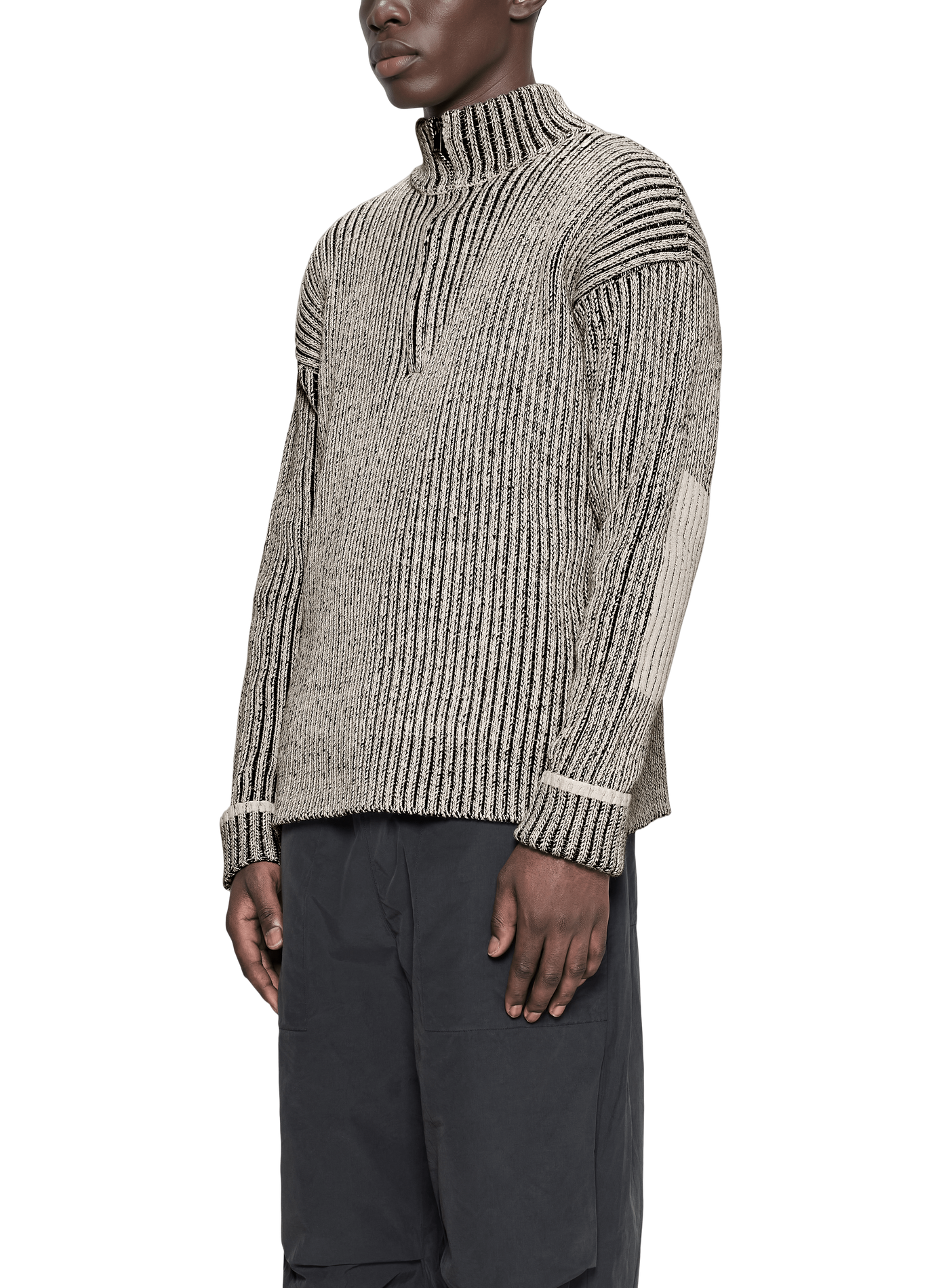 Pull col zippé RAINS Gris