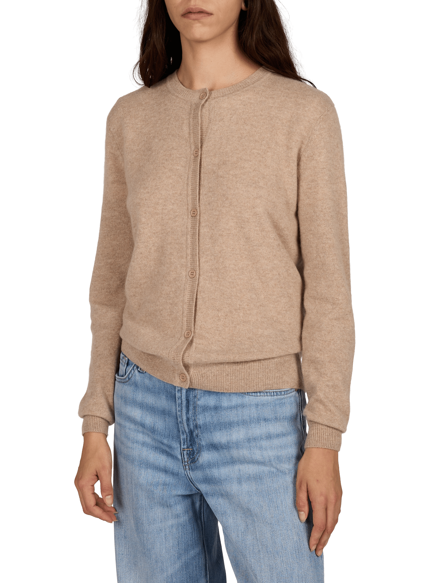 Gerader Kaschmir-Weste AU PRINTEMPS PARIS Beige