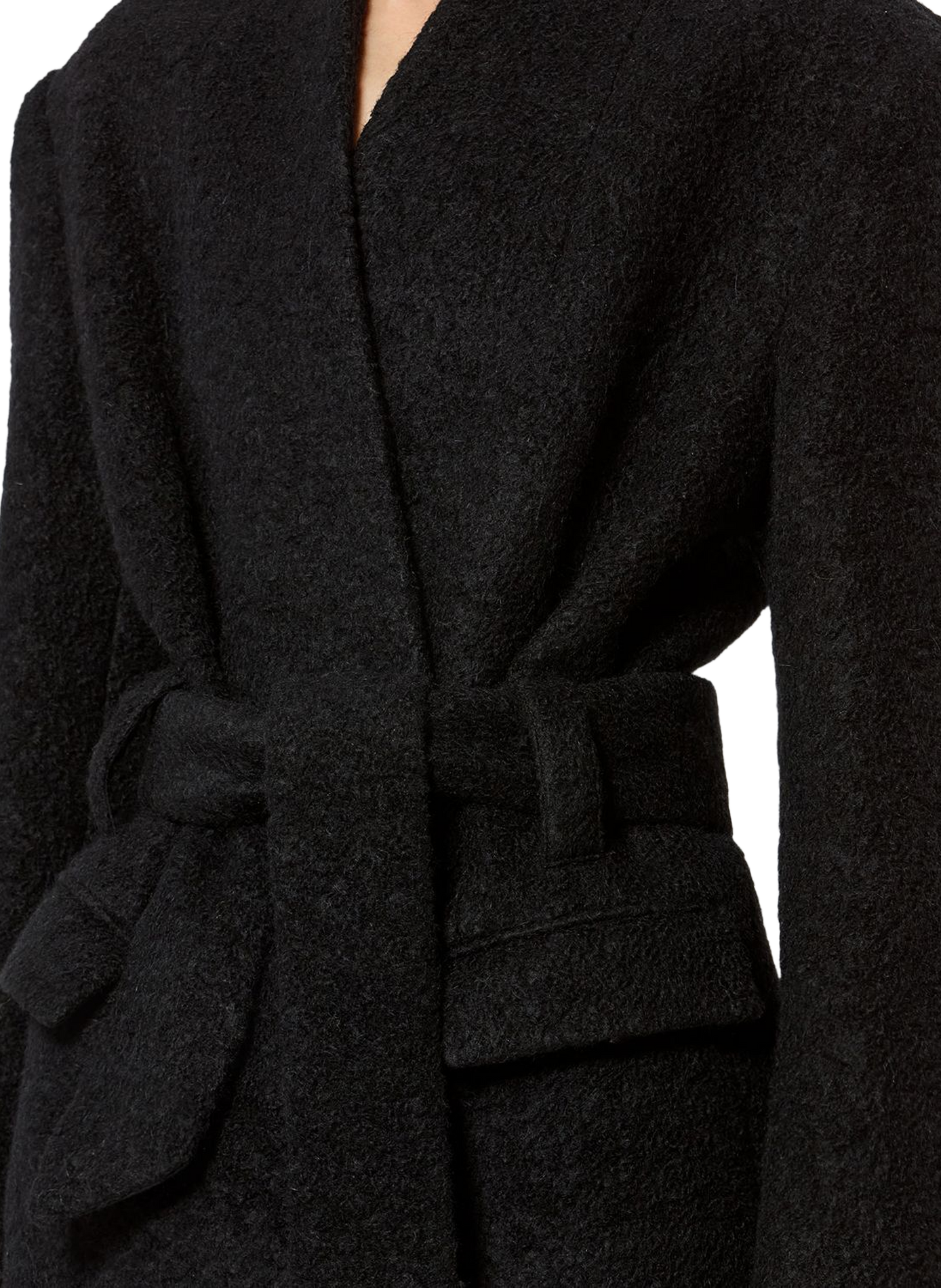 Syndra Wollbouclé und Alpaka Jacke ISABEL MARANT Schwarz