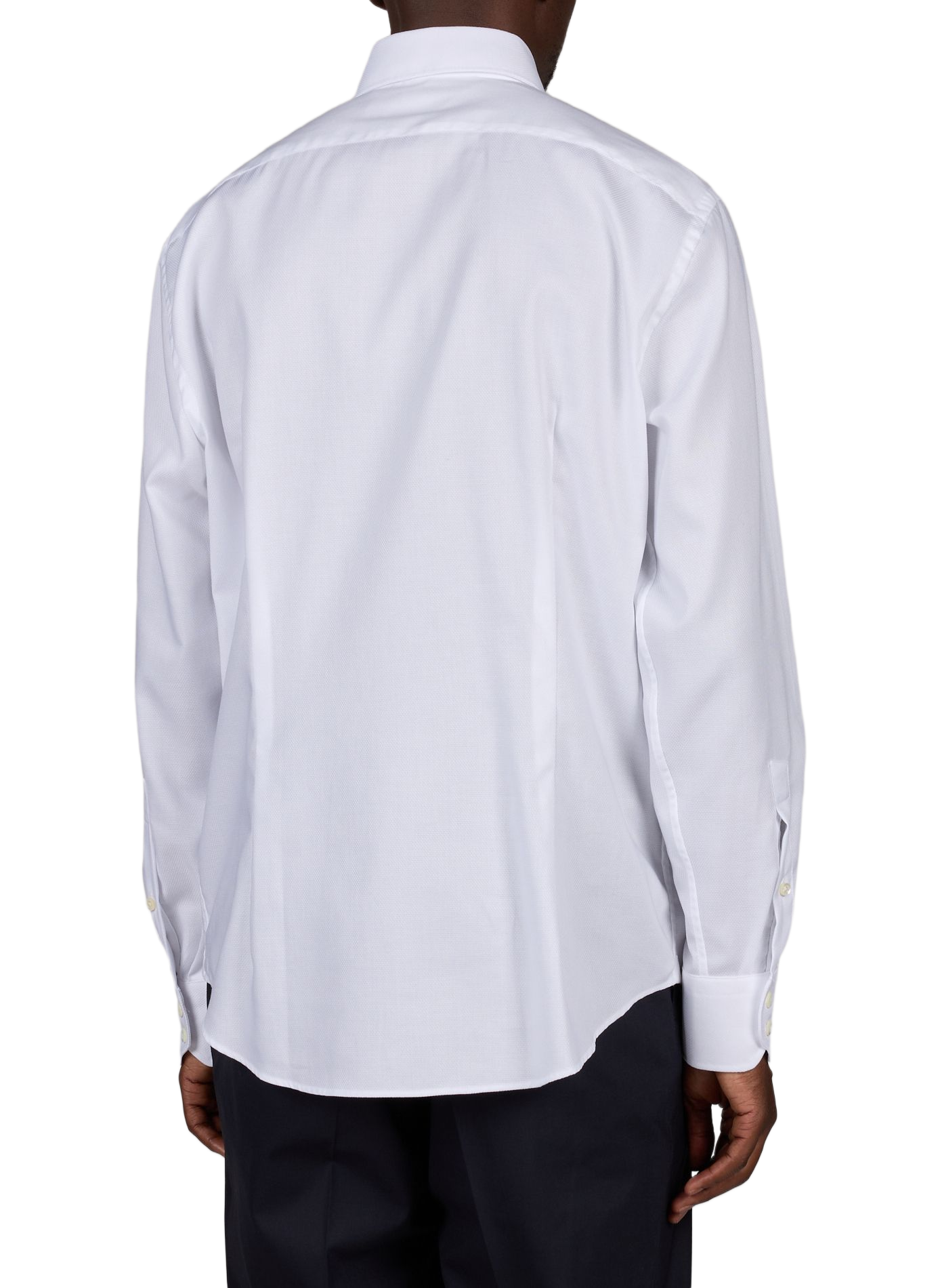 Textured slim fit cotton shirt VAN LAACK White