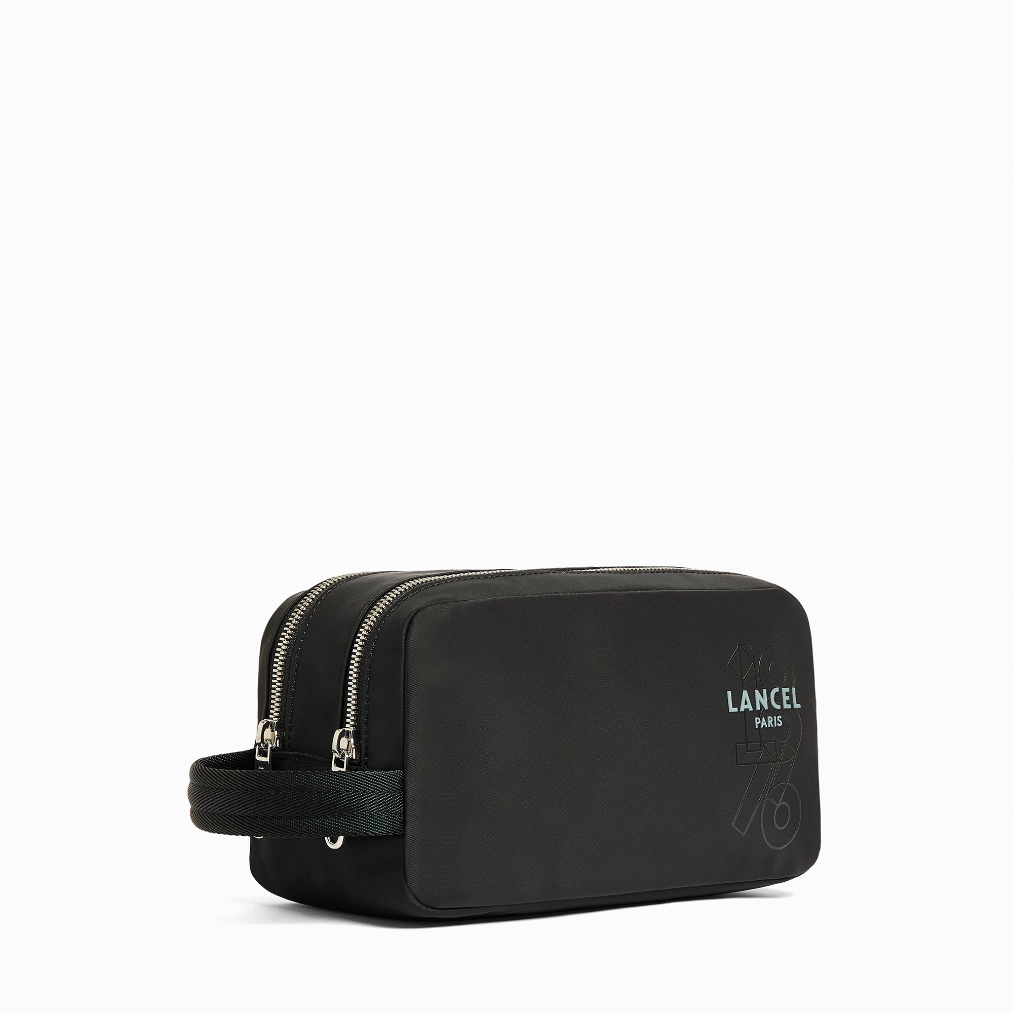 Trousse de toilette – nylon recyclé, unisexe, organisateur de voyage compact. LANCEL Noir
