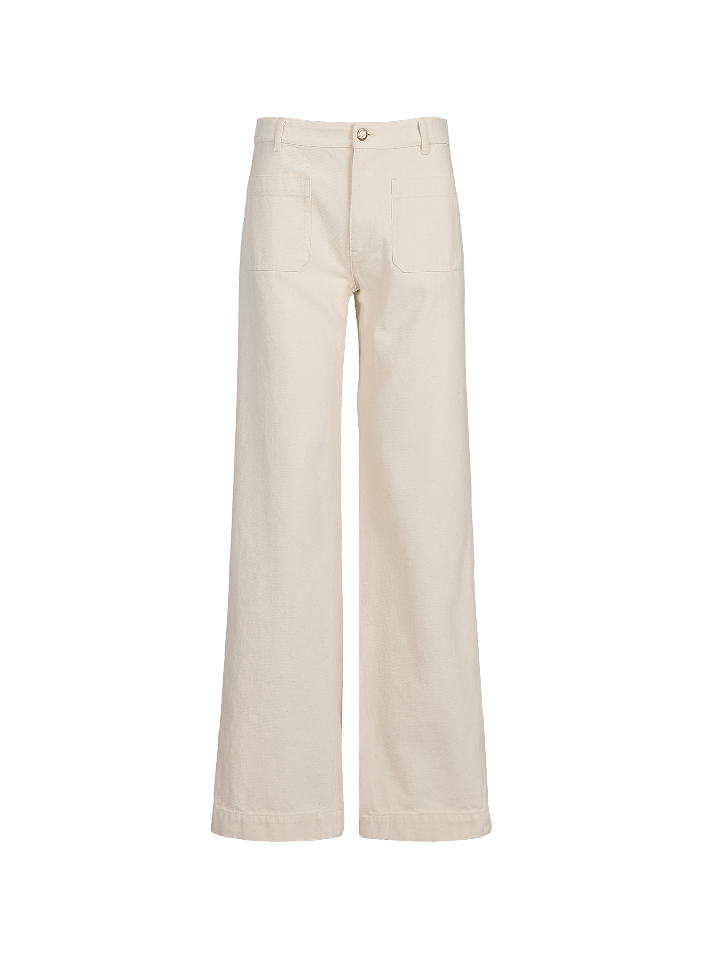 Pantalón recto azul de algodón A.P.C. Beige
