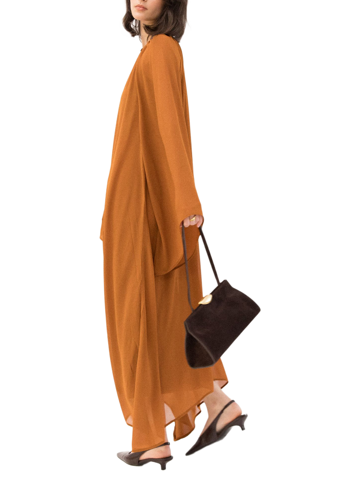 Noa Soft calfskin handbag MAISON MAESTOSO Brown
