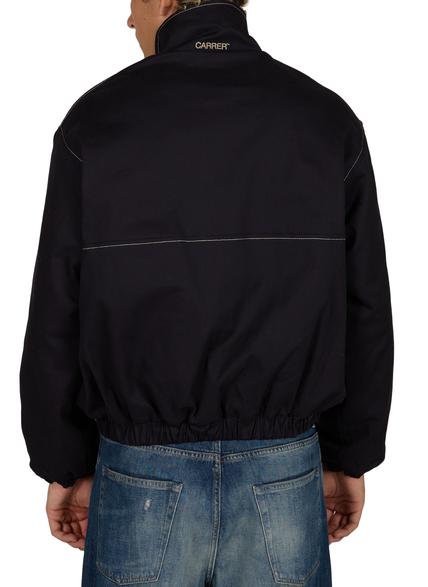 Weite Barrau Jacke mit Stehkragen aus Baumwollmischung CARRER Blau